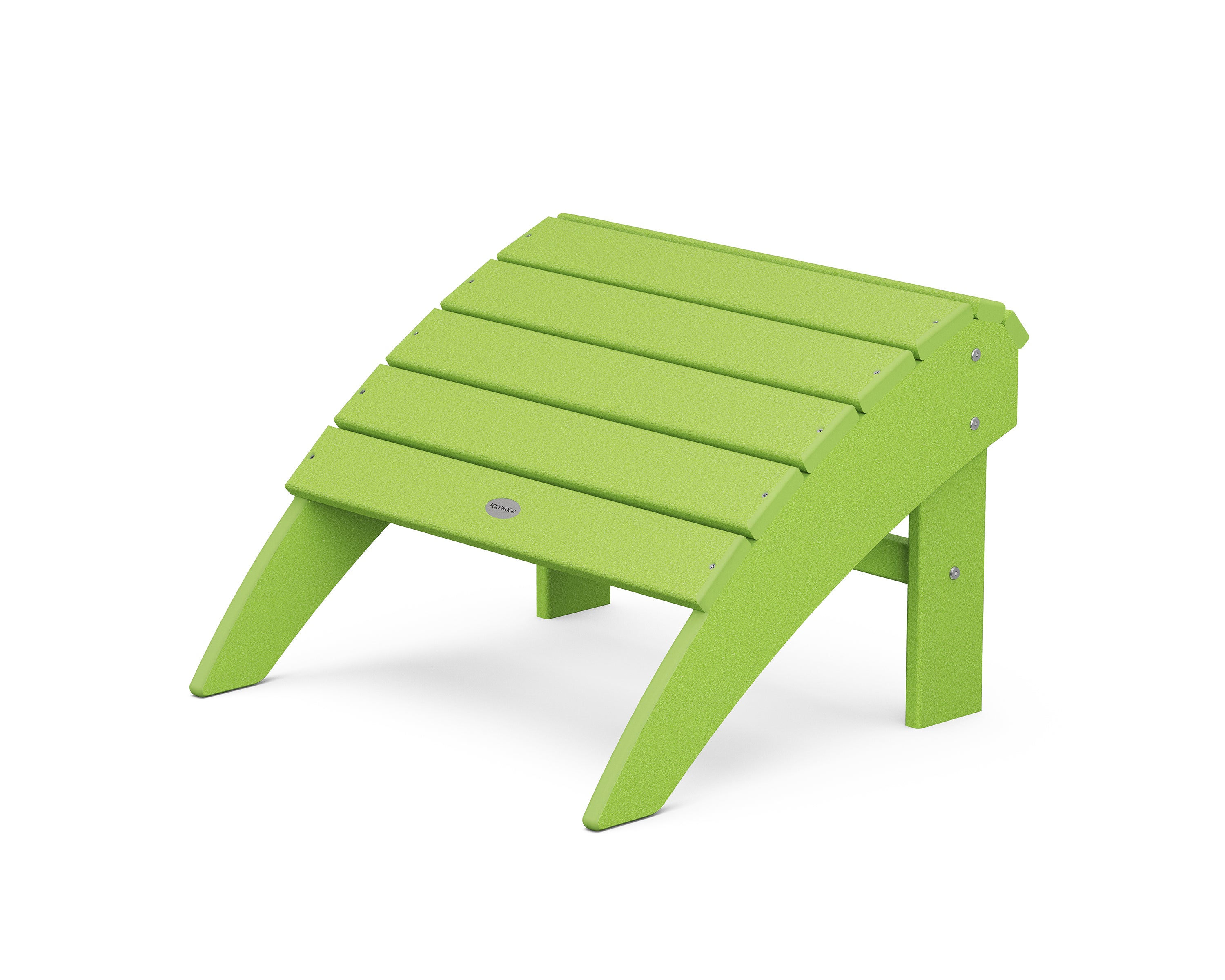 POLYWOOD Vineyard Curveback Adirondack Ottoman in Lime