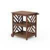 POLYWOOD Chippendale Bar Cart in Teak