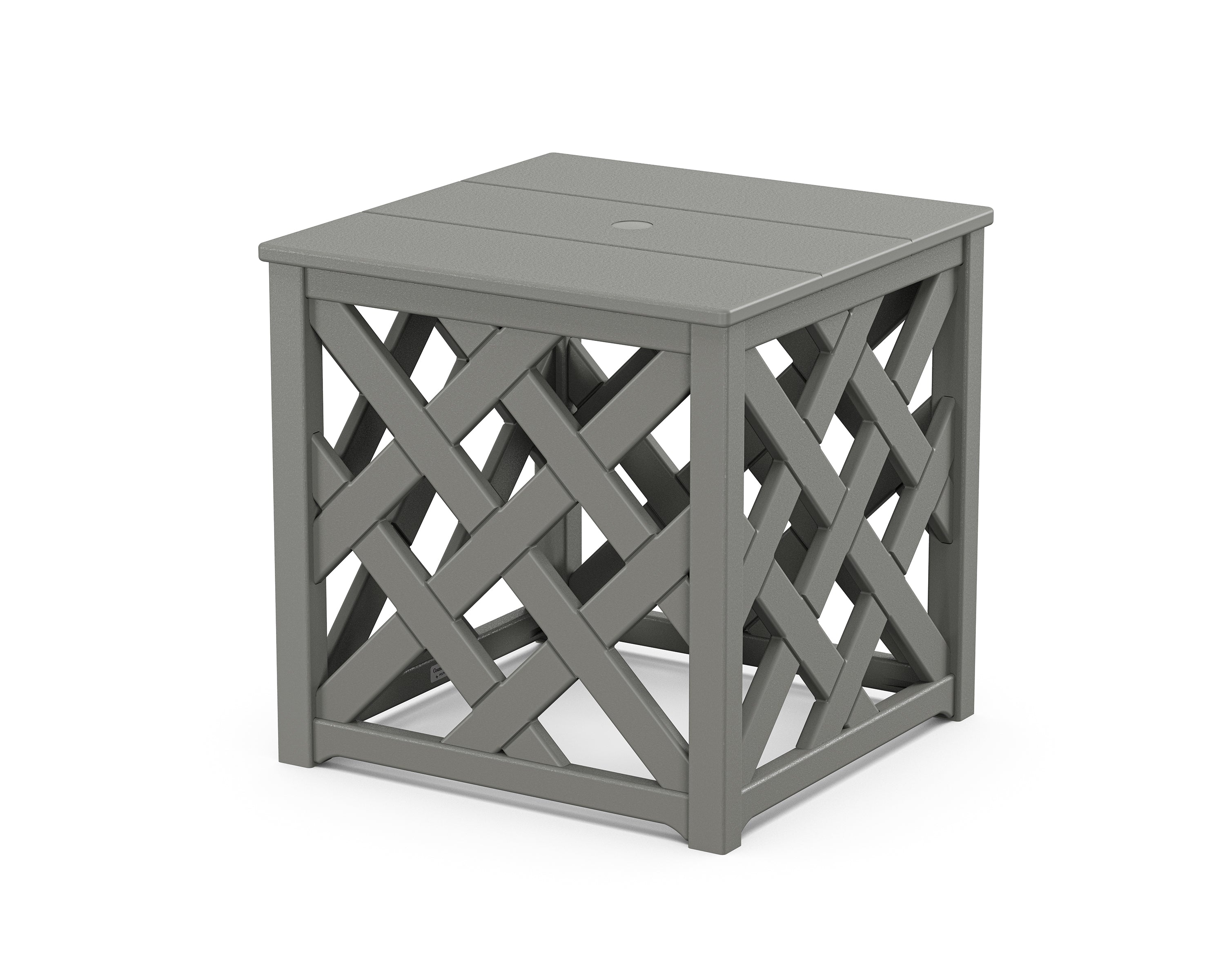 Country Living Wovendale Accent Umbrella Table in Slate Grey