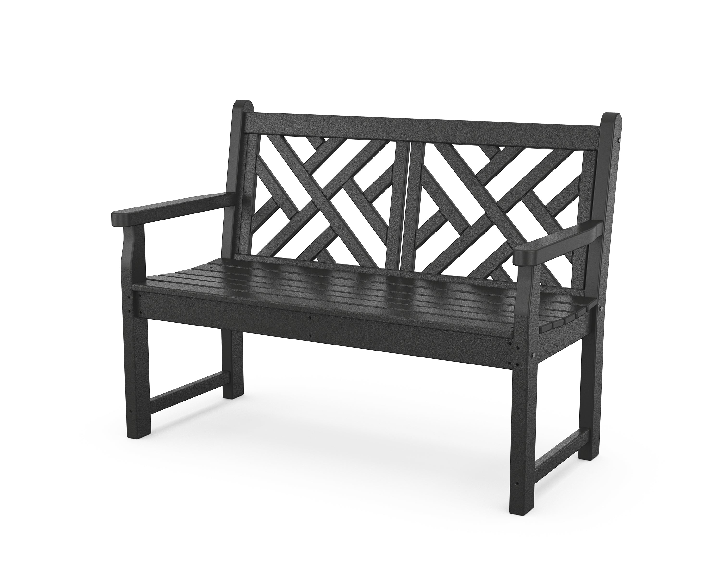 POLYWOOD Chippendale 48" Bench in Black