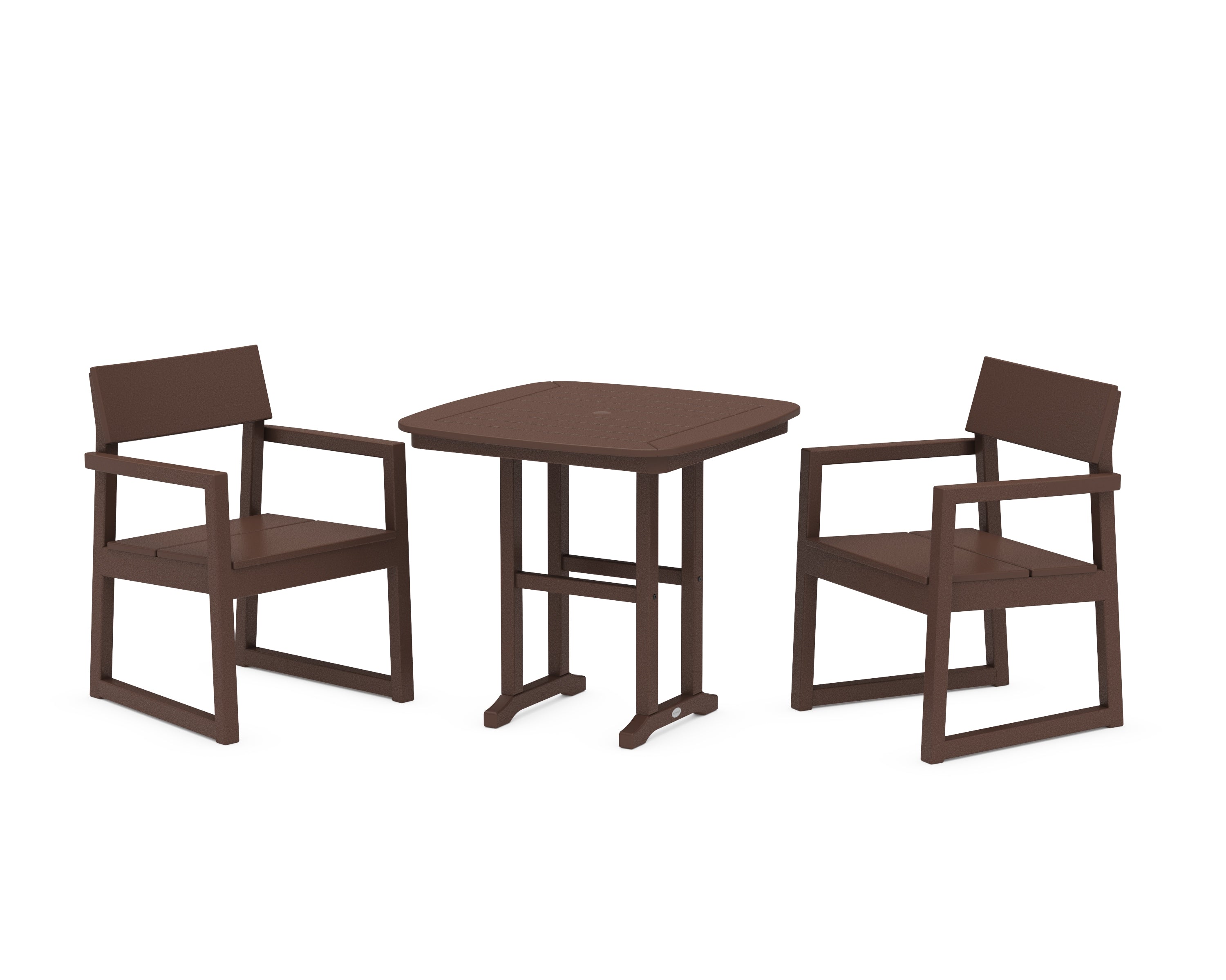POLYWOOD EDGE 3-Piece Dining Set in Mahogany