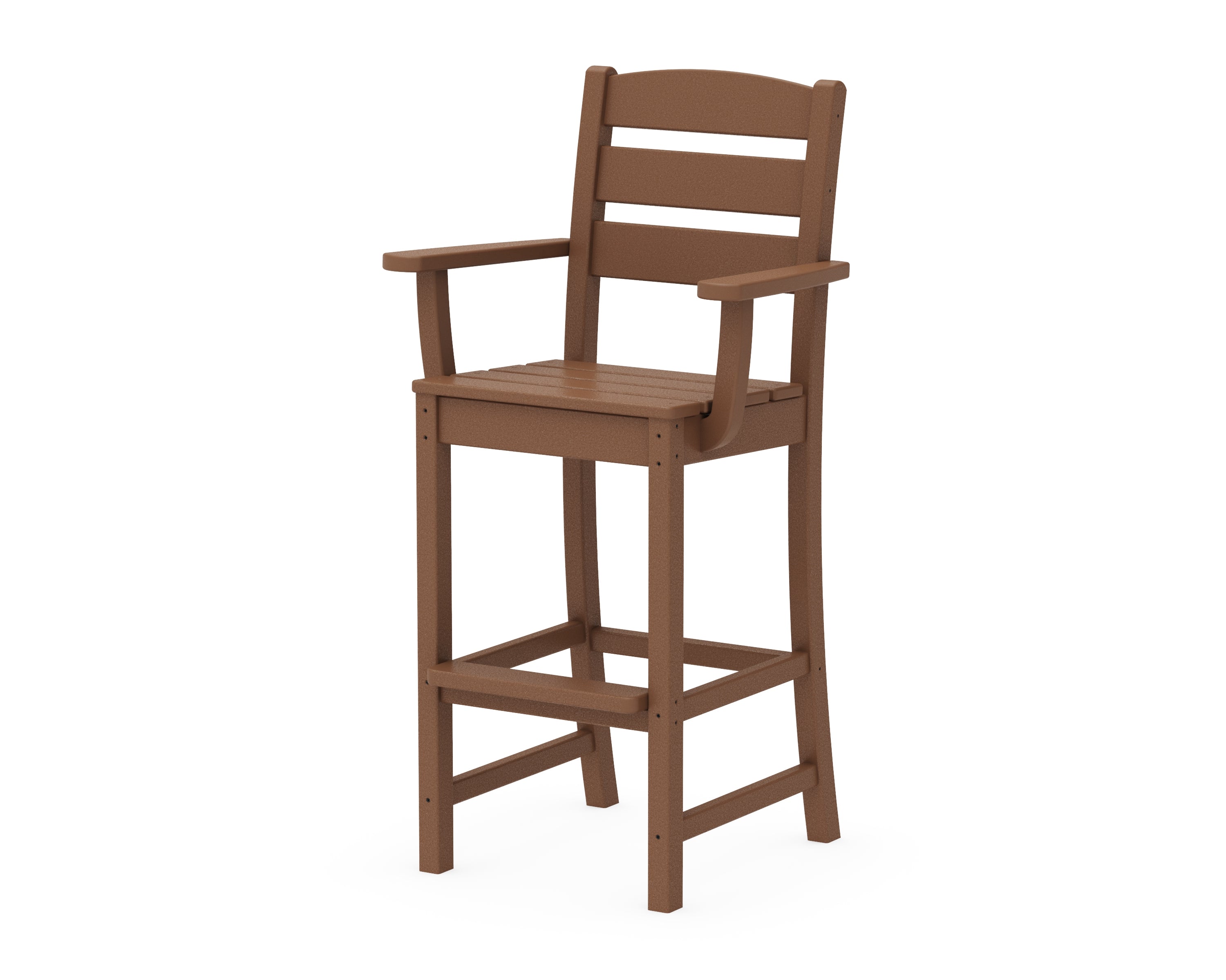 POLYWOOD Lakeside Bar Arm Chair in Teak