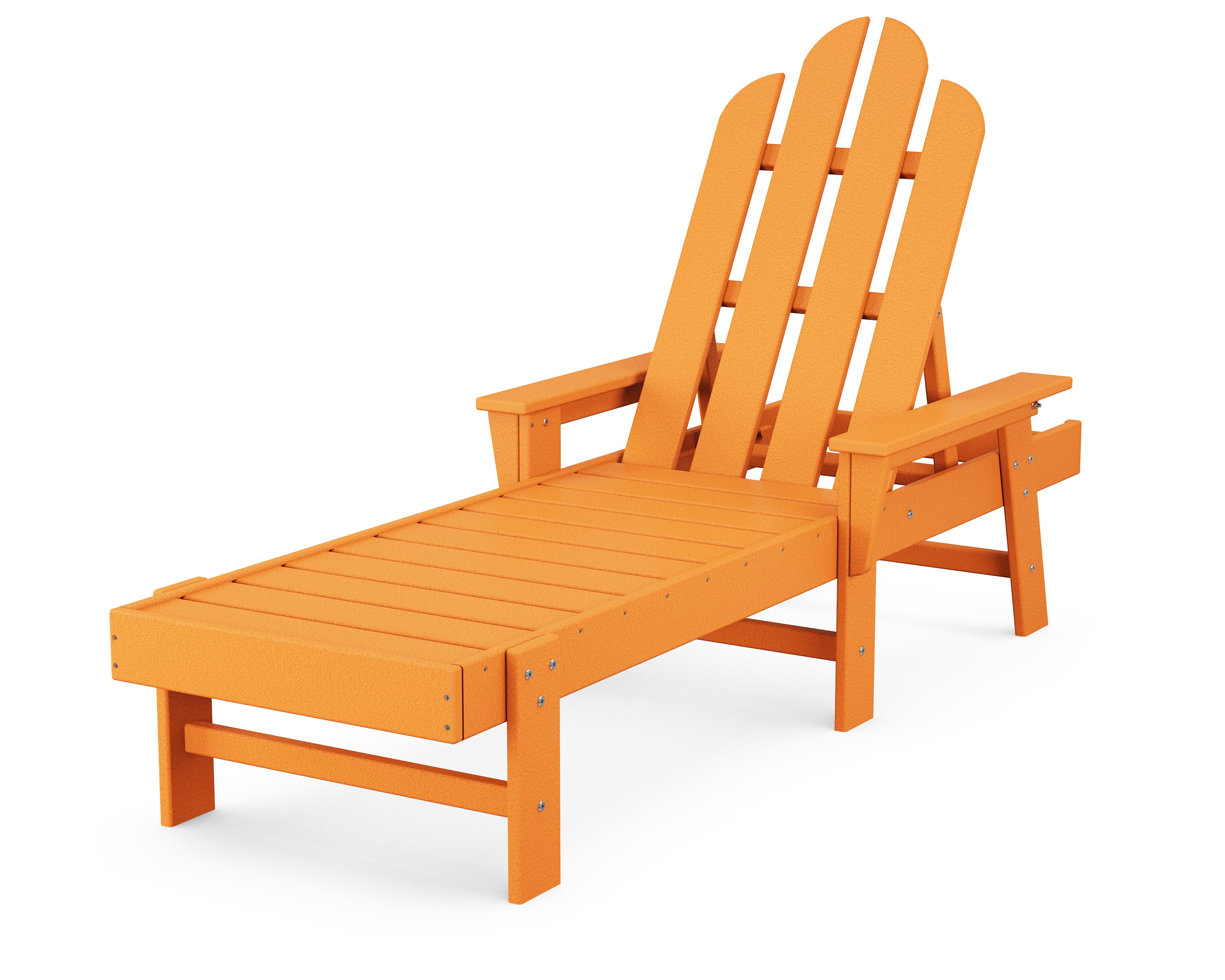 POLYWOOD Long Island Chaise in Tangerine