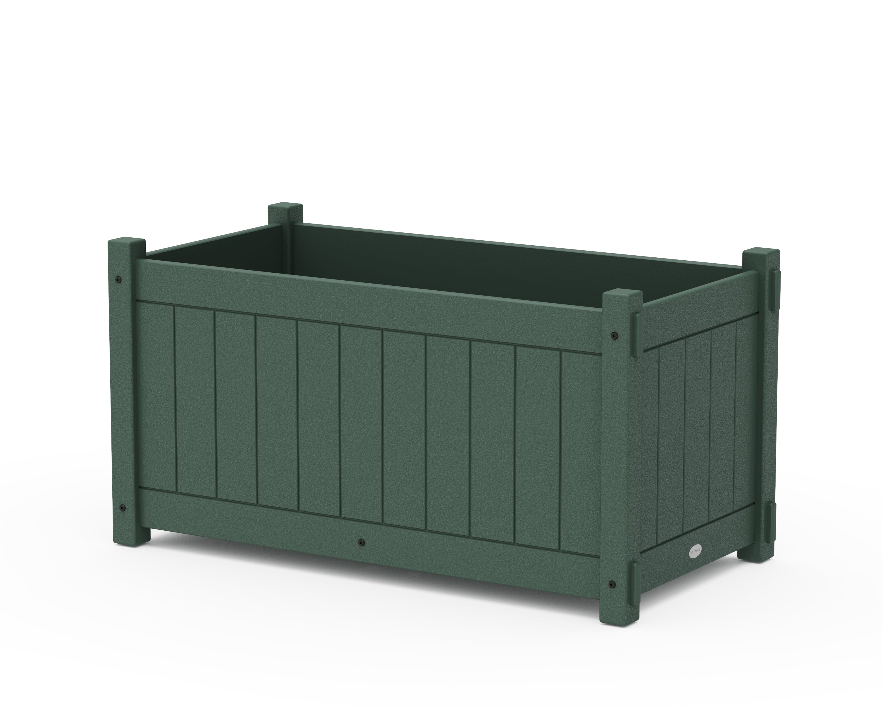POLYWOOD Vineyard Large Rectangle Double Planter Box in Green
