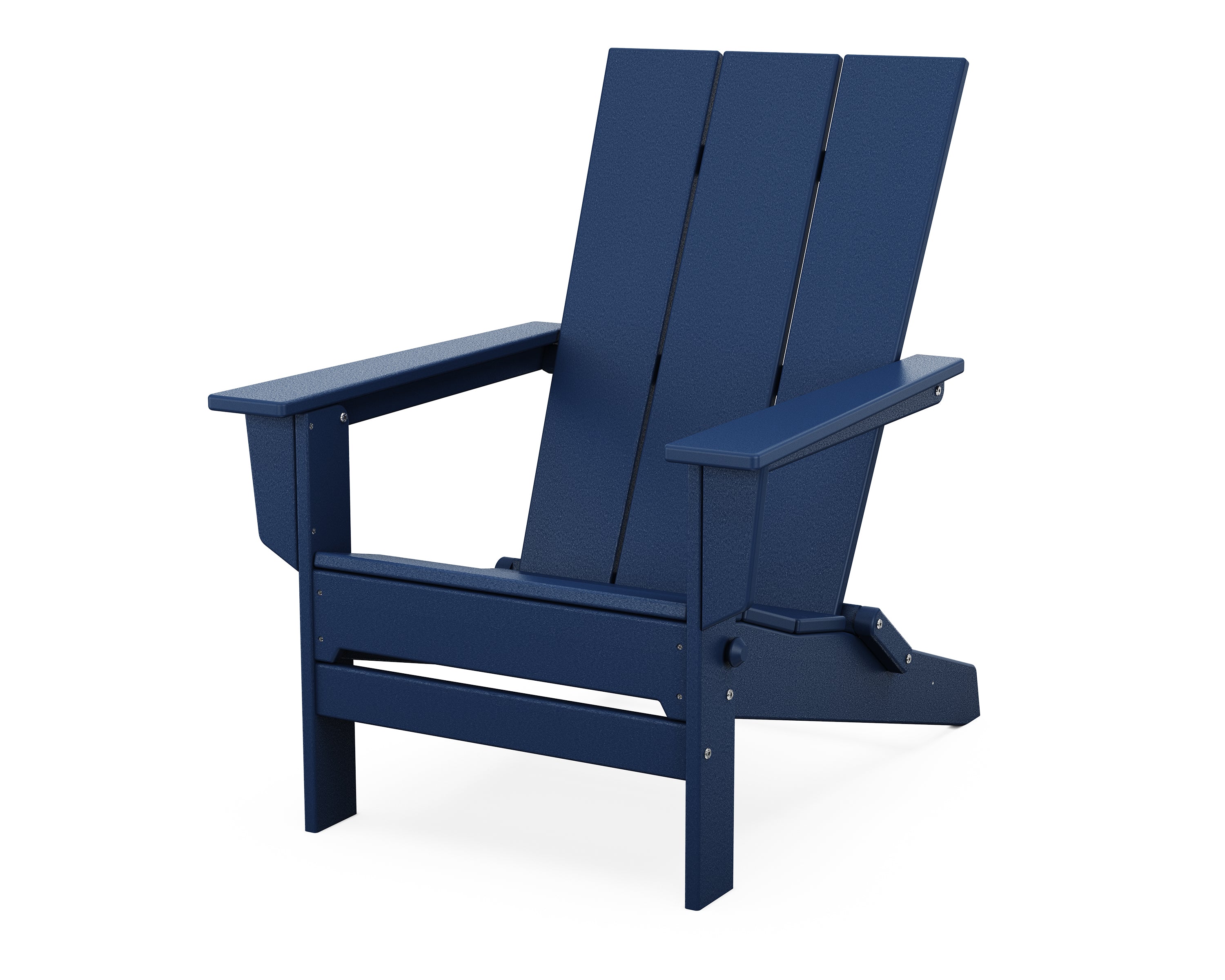 POLYWOOD Modern Studio Folding Adirondack Chair in Navy