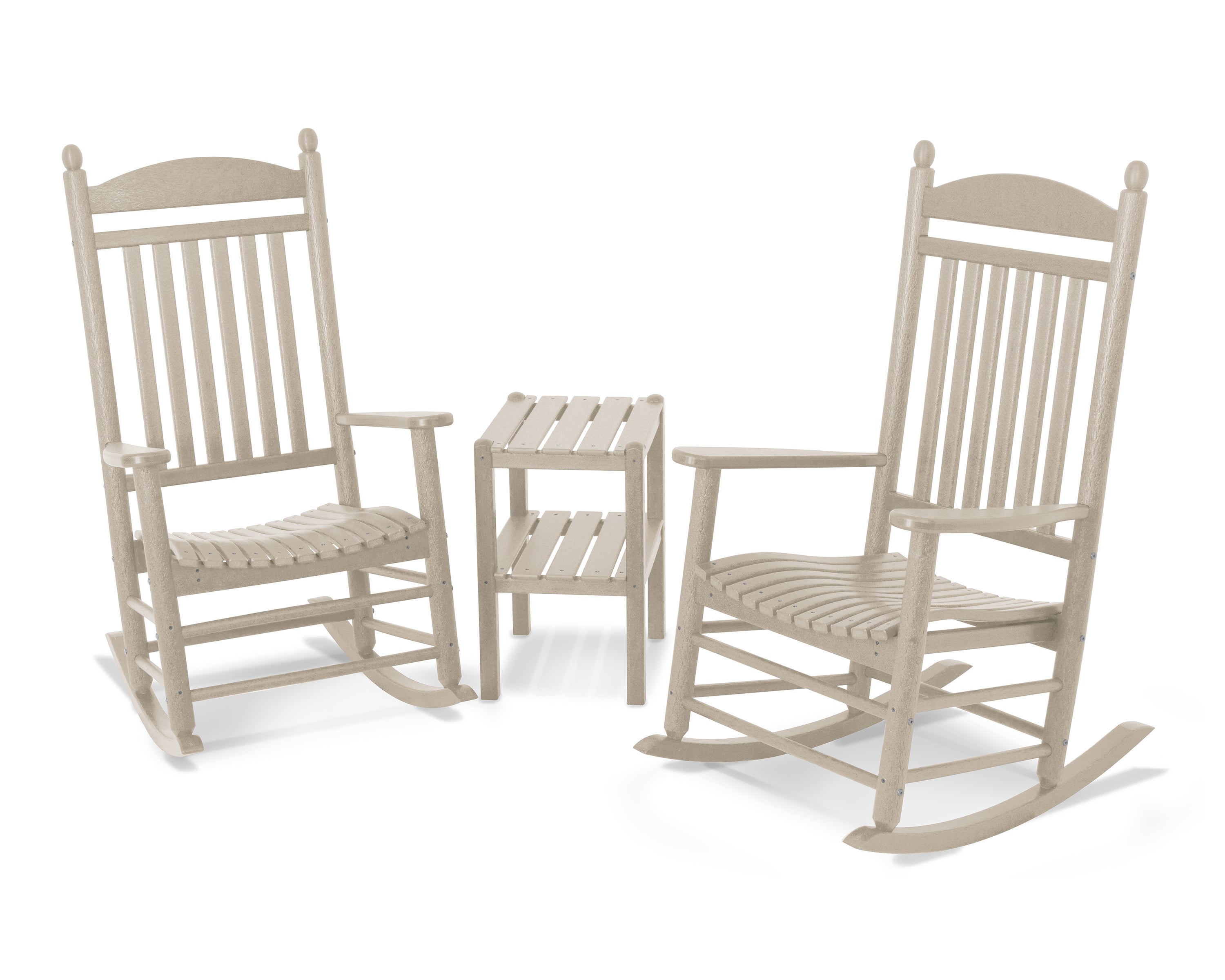 POLYWOOD Jefferson 3-Piece Rocker Set in Sand