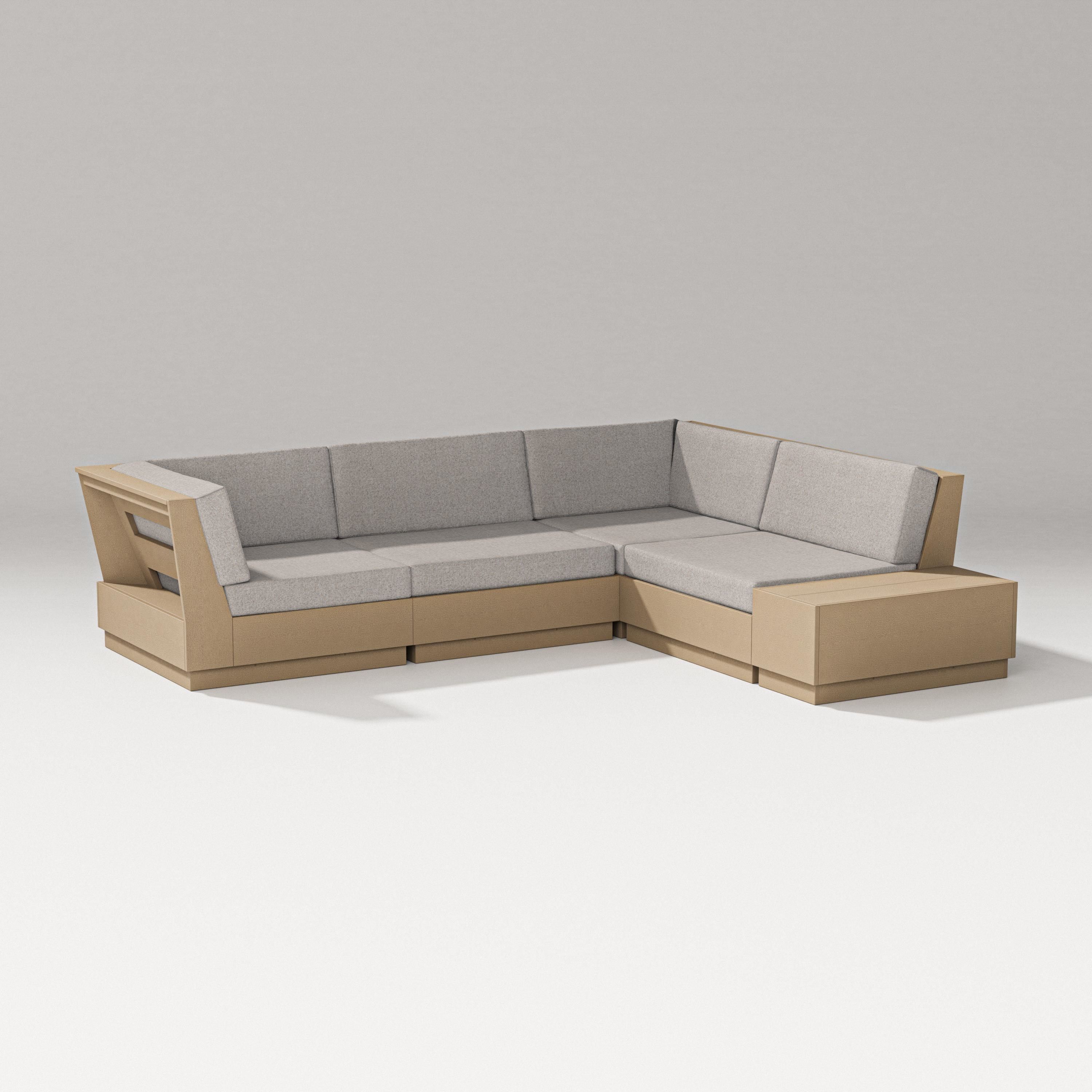 PW Designer Series Elevate Corner Sectional in Vintage Sahara / Weathered Tweed