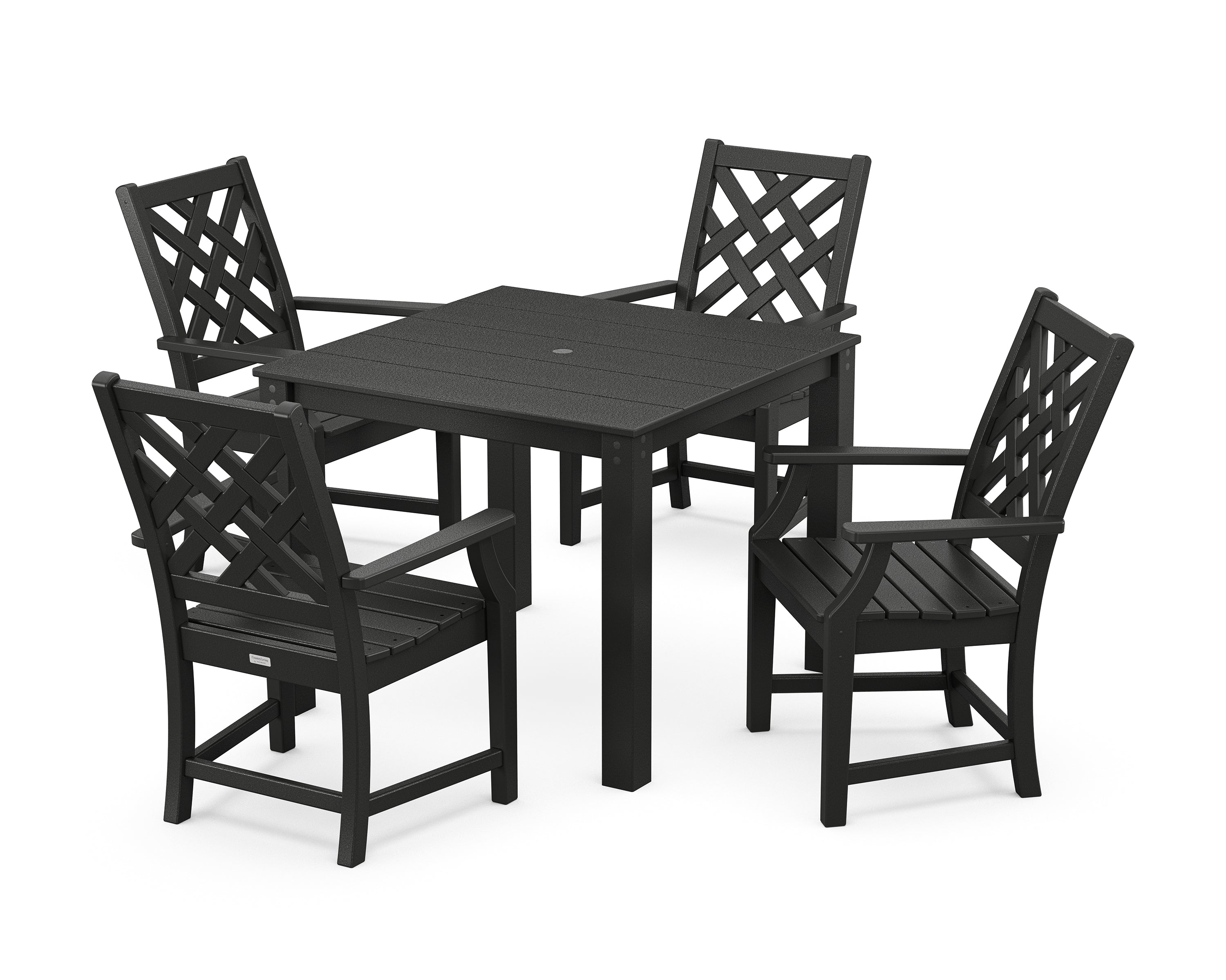 Country Living Wovendale 5-Piece Parsons Dining Set in Black