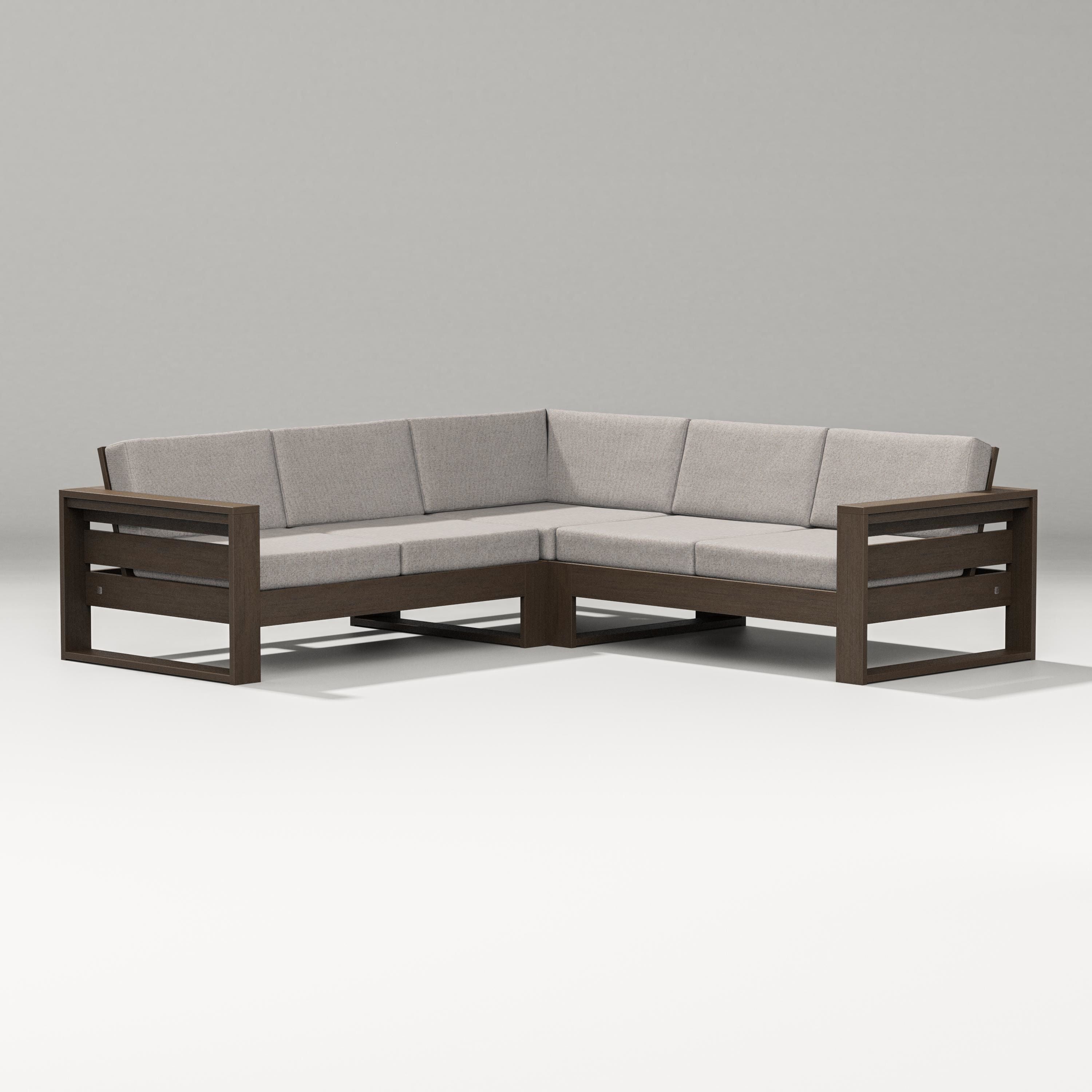 PW Designer Series Latitude Corner Sectional in Kona / Weathered Tweed