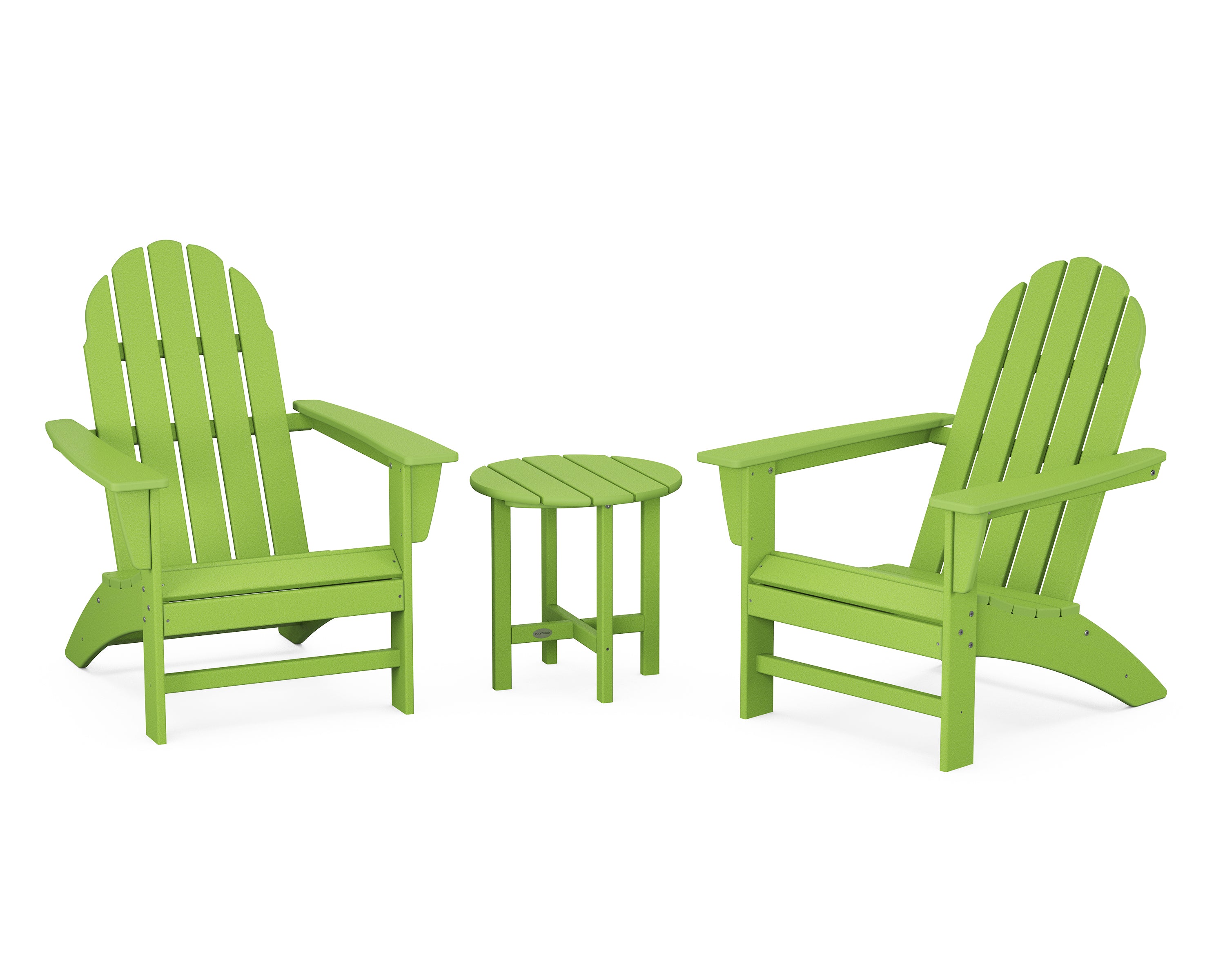 POLYWOOD Vineyard 3-Piece Adirondack Set in Lime