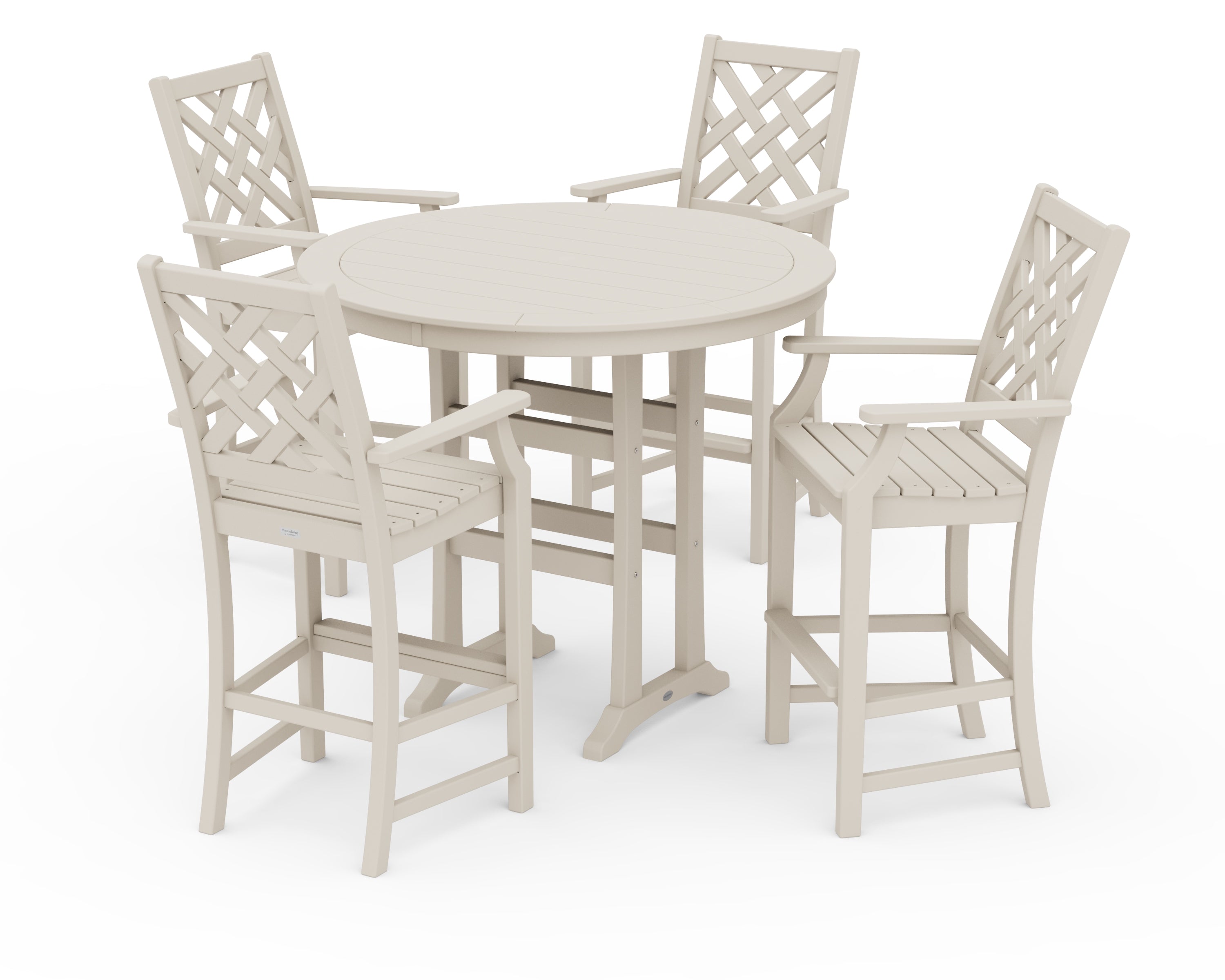 Country Living Wovendale 5-Piece Round Bar Set in Sand