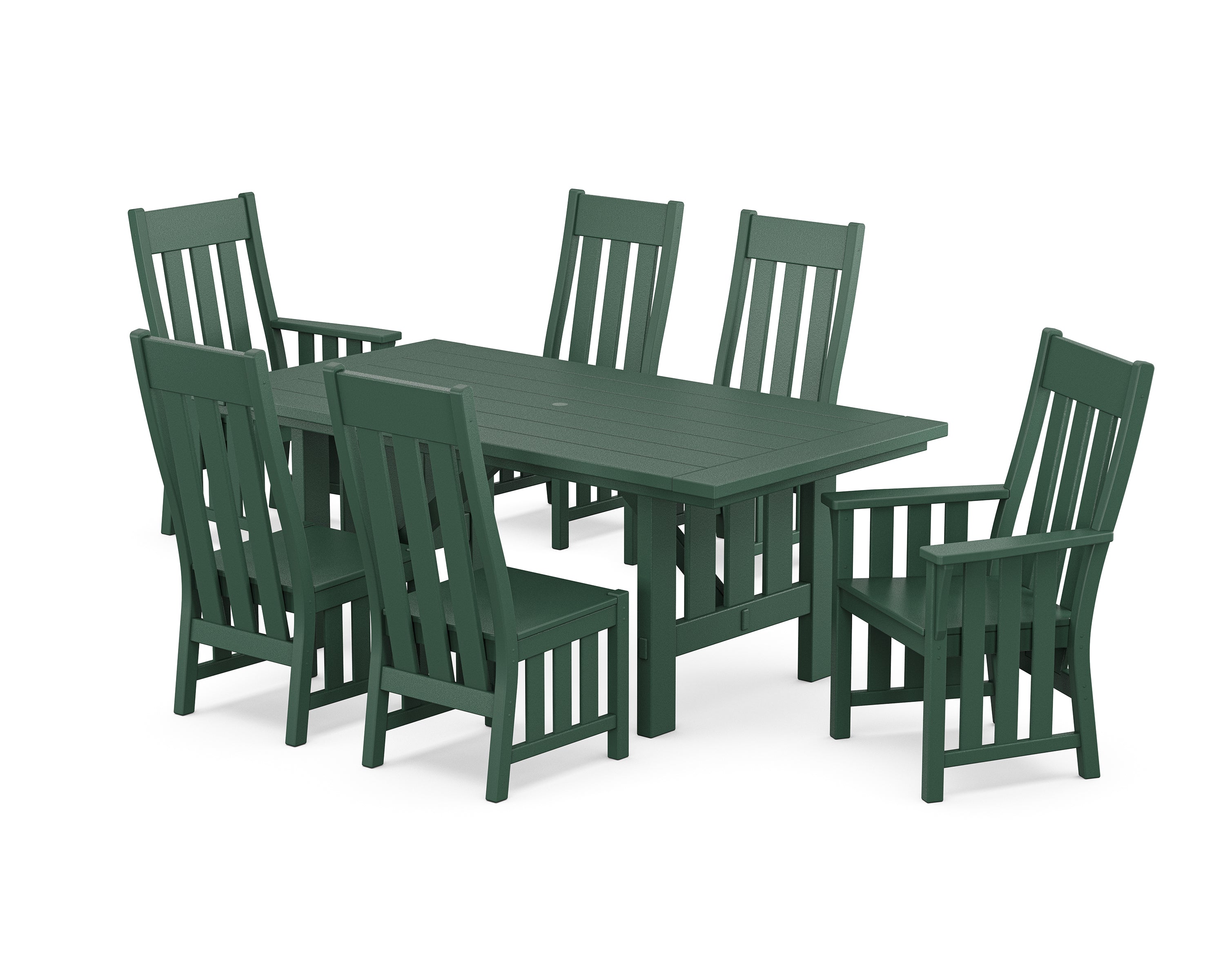 Martha Stewart by POLYWOOD Acadia 7-Piece Dining Set in Green