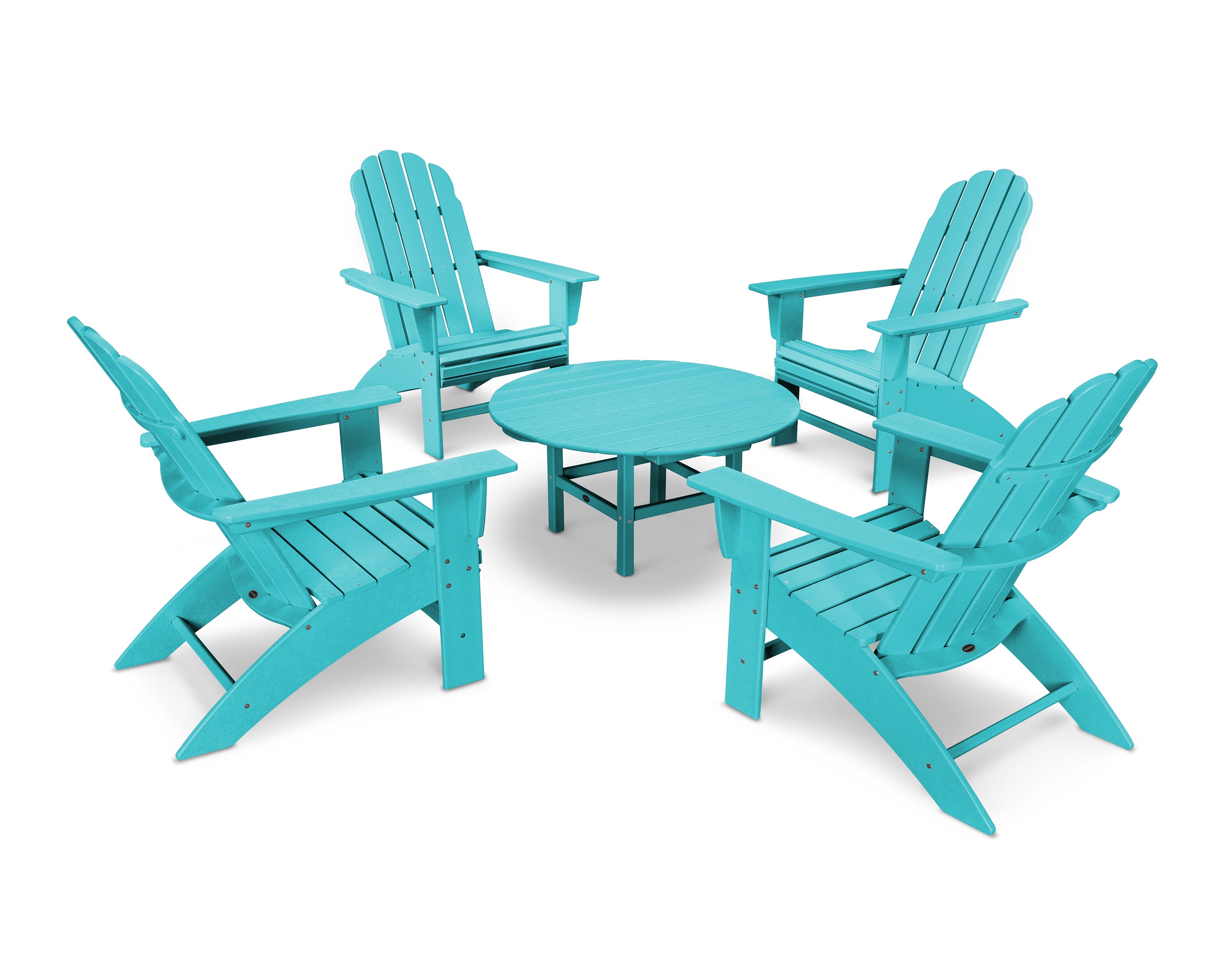 POLYWOOD Vineyard 5-Piece Oversized Adirondack Set in Aruba
