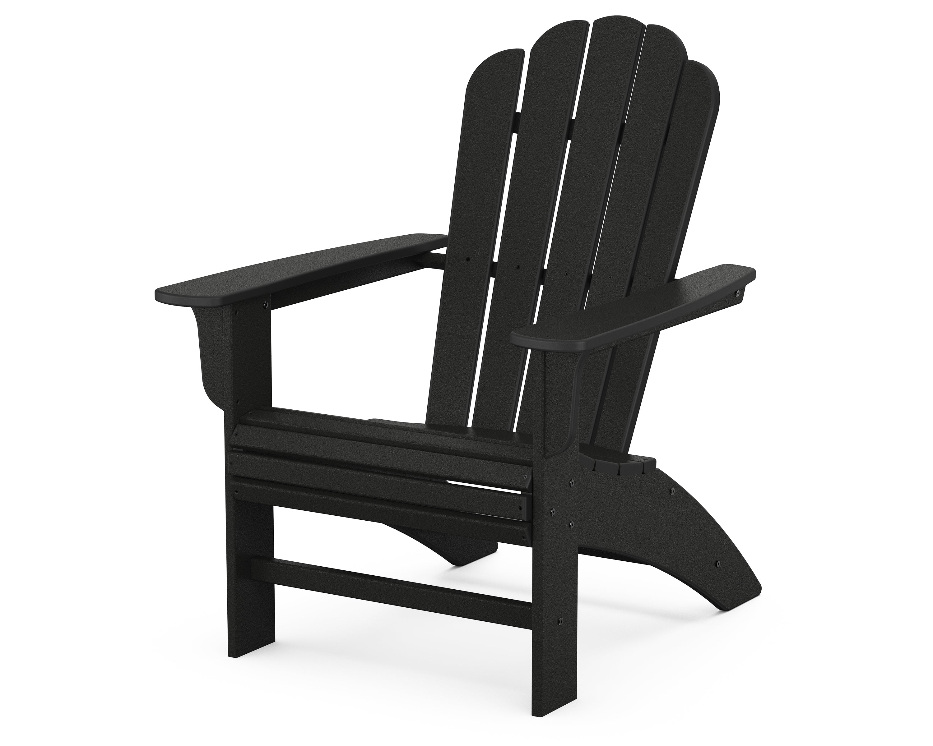 POLYWOOD Country Living Curveback Adirondack Chair in Black