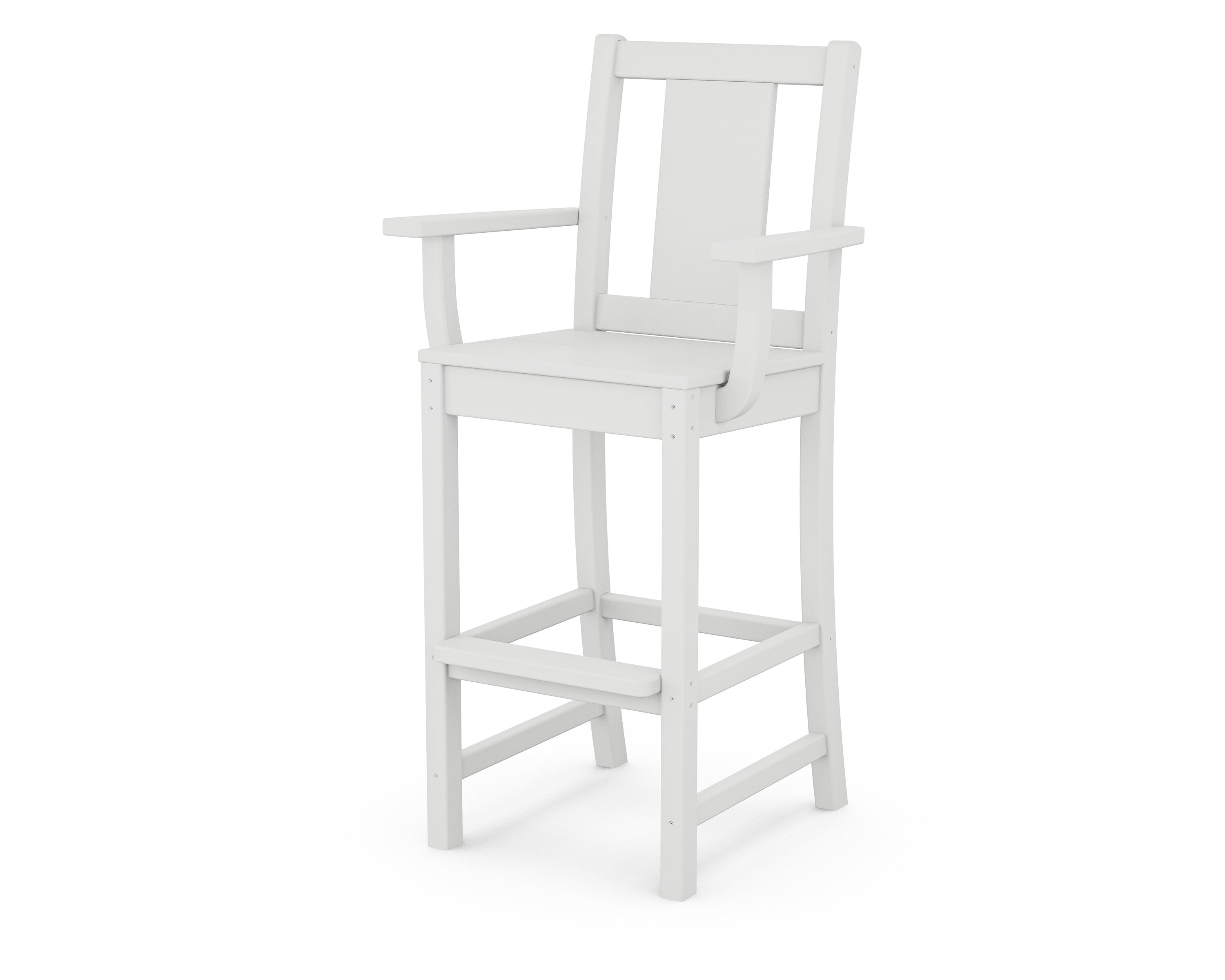 POLYWOOD Prairie Bar Arm Chair in White