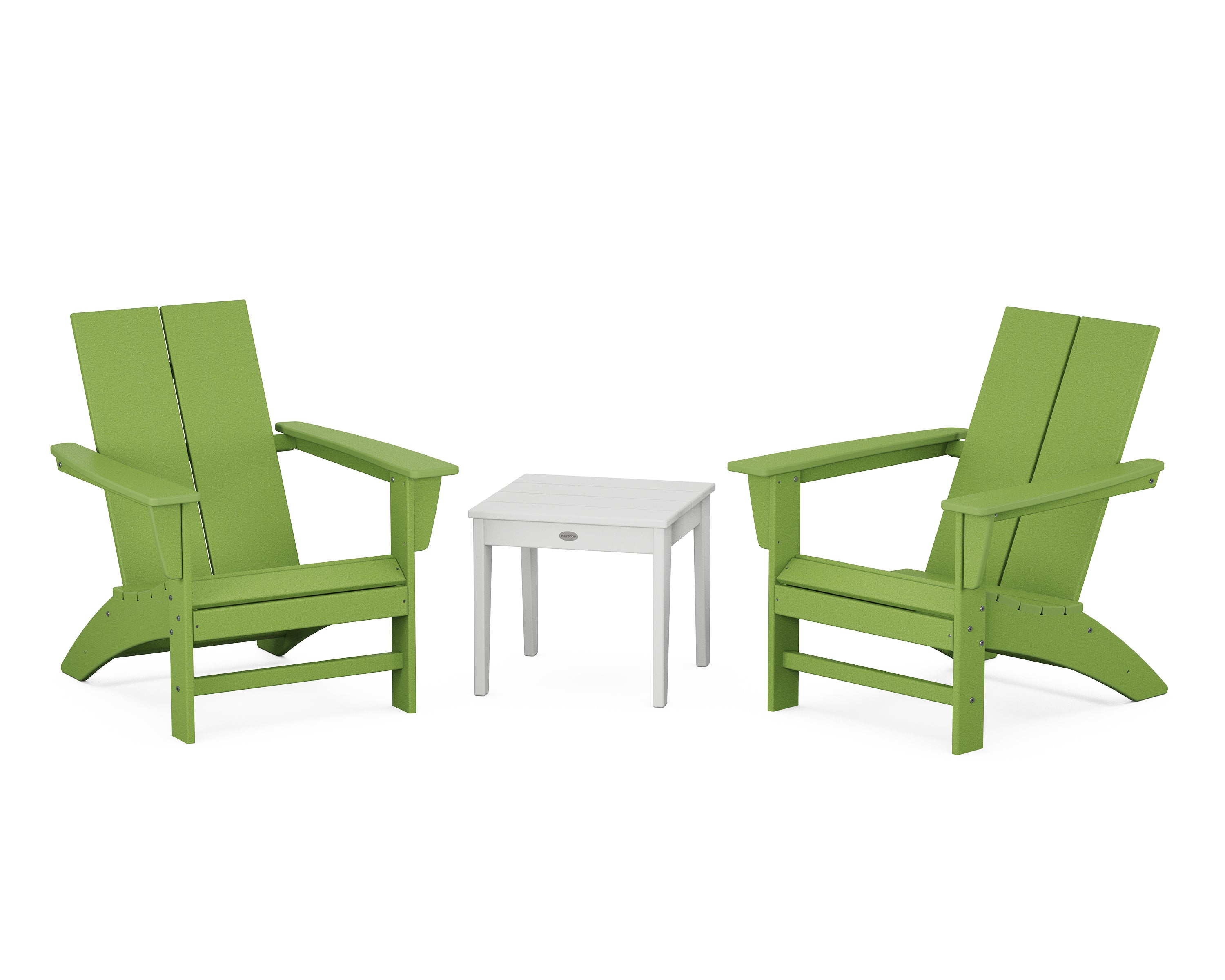 Country Living Country Living Modern Adirondack Chair 3-Piece Set in Lime / White