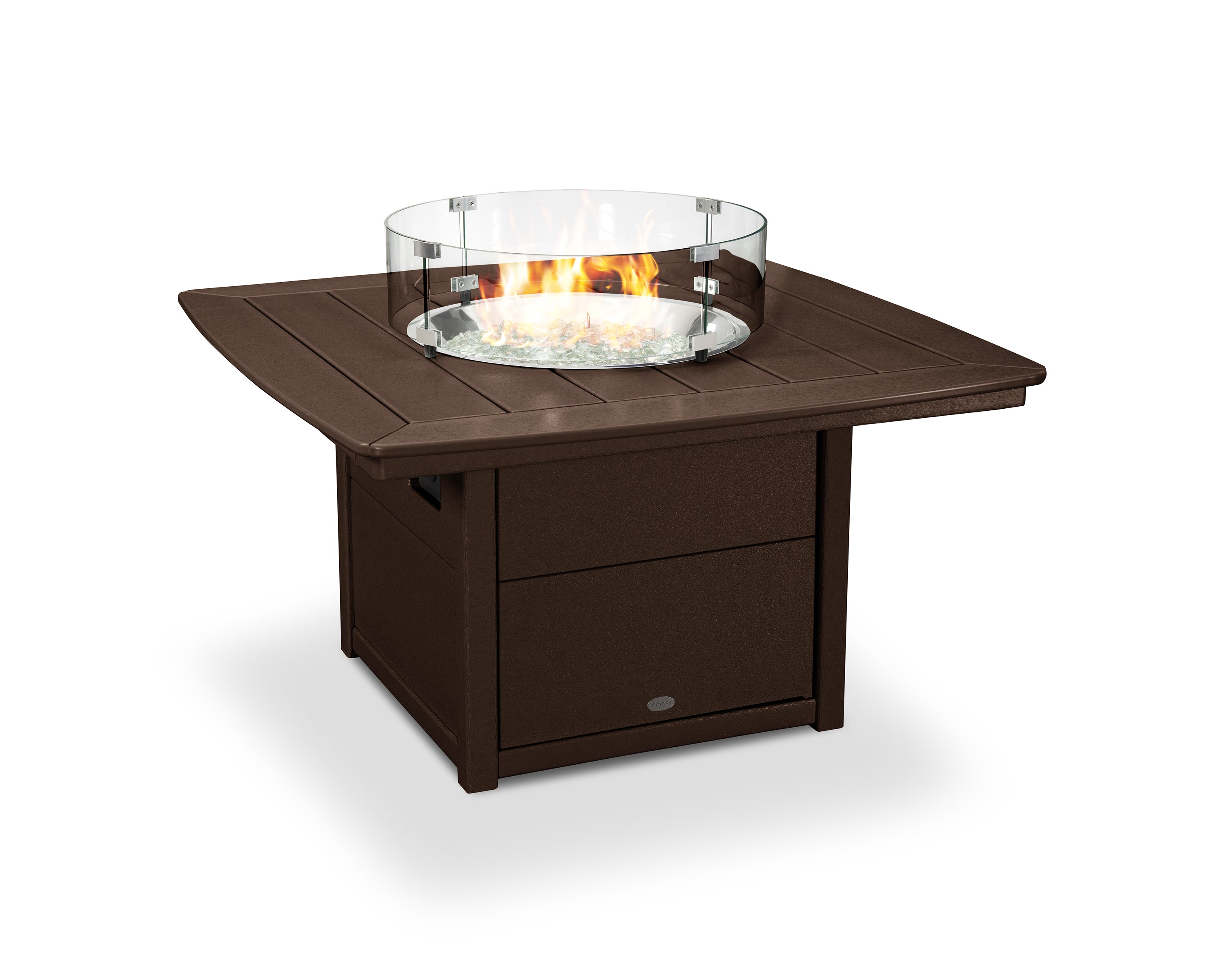 POLYWOOD® Nautical 42" Fire Pit Table in Mahogany