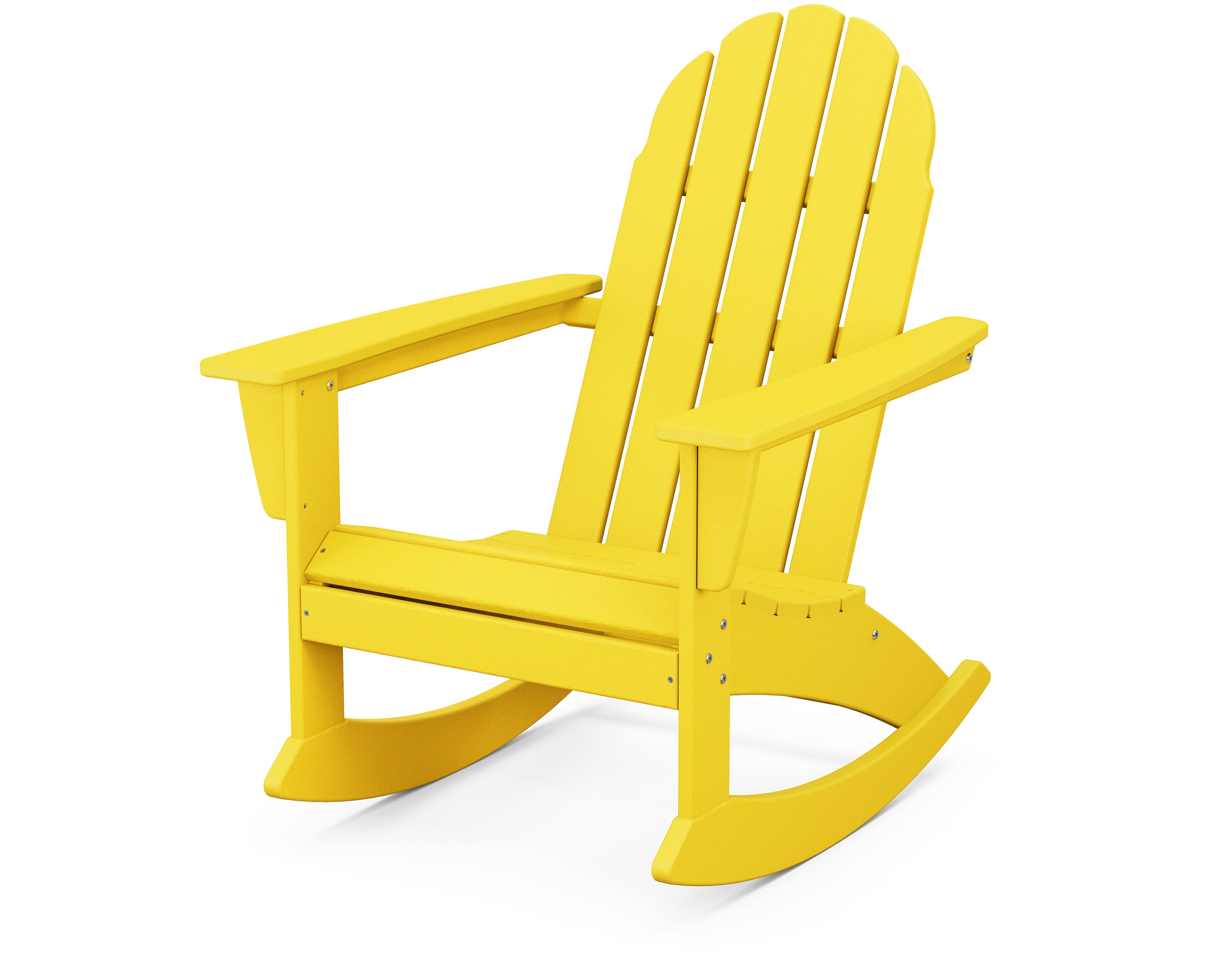 POLYWOOD Vineyard Adirondack Rocking Chair in Lemon