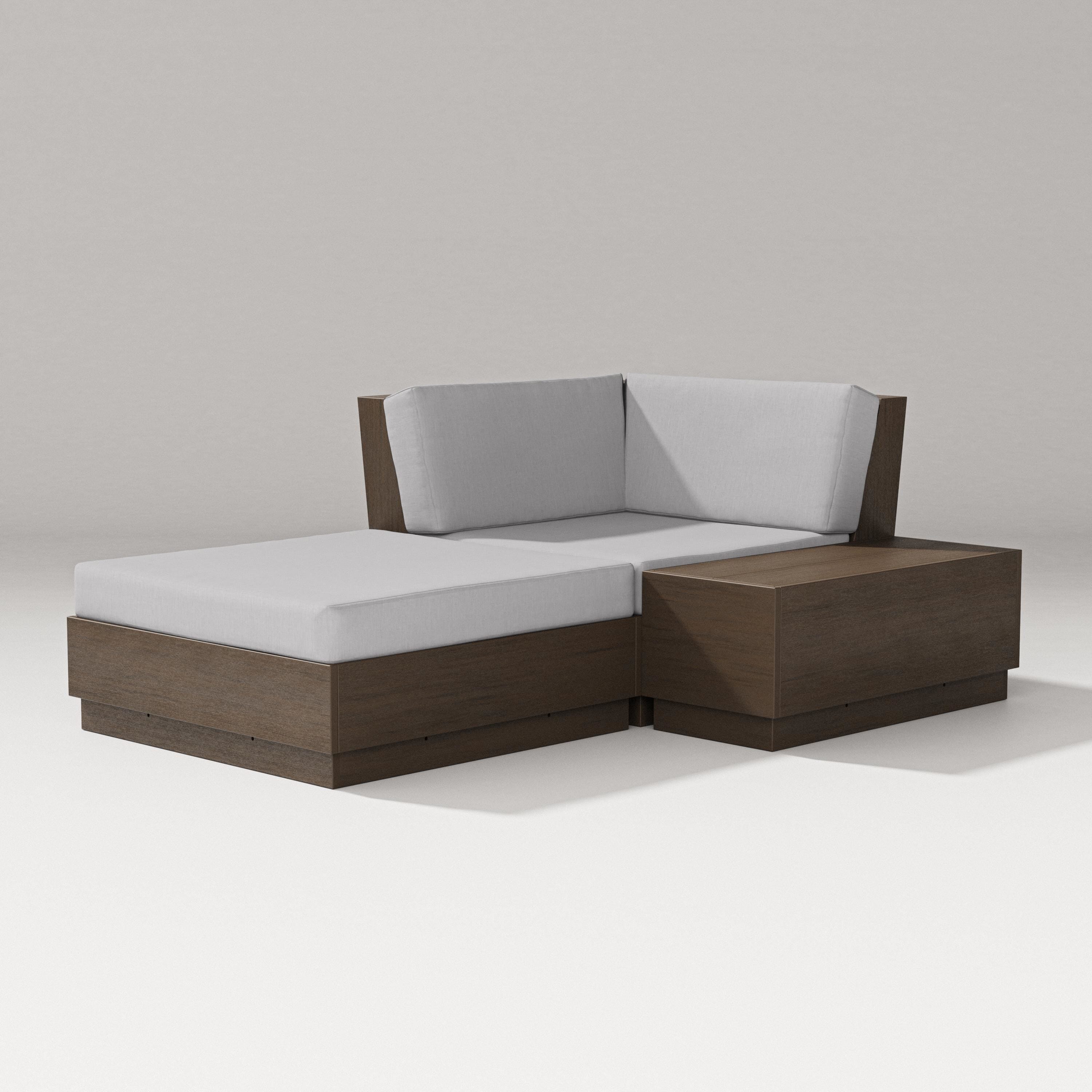 PW Designer Series Elevate Corner Chaise in Kona / Granite