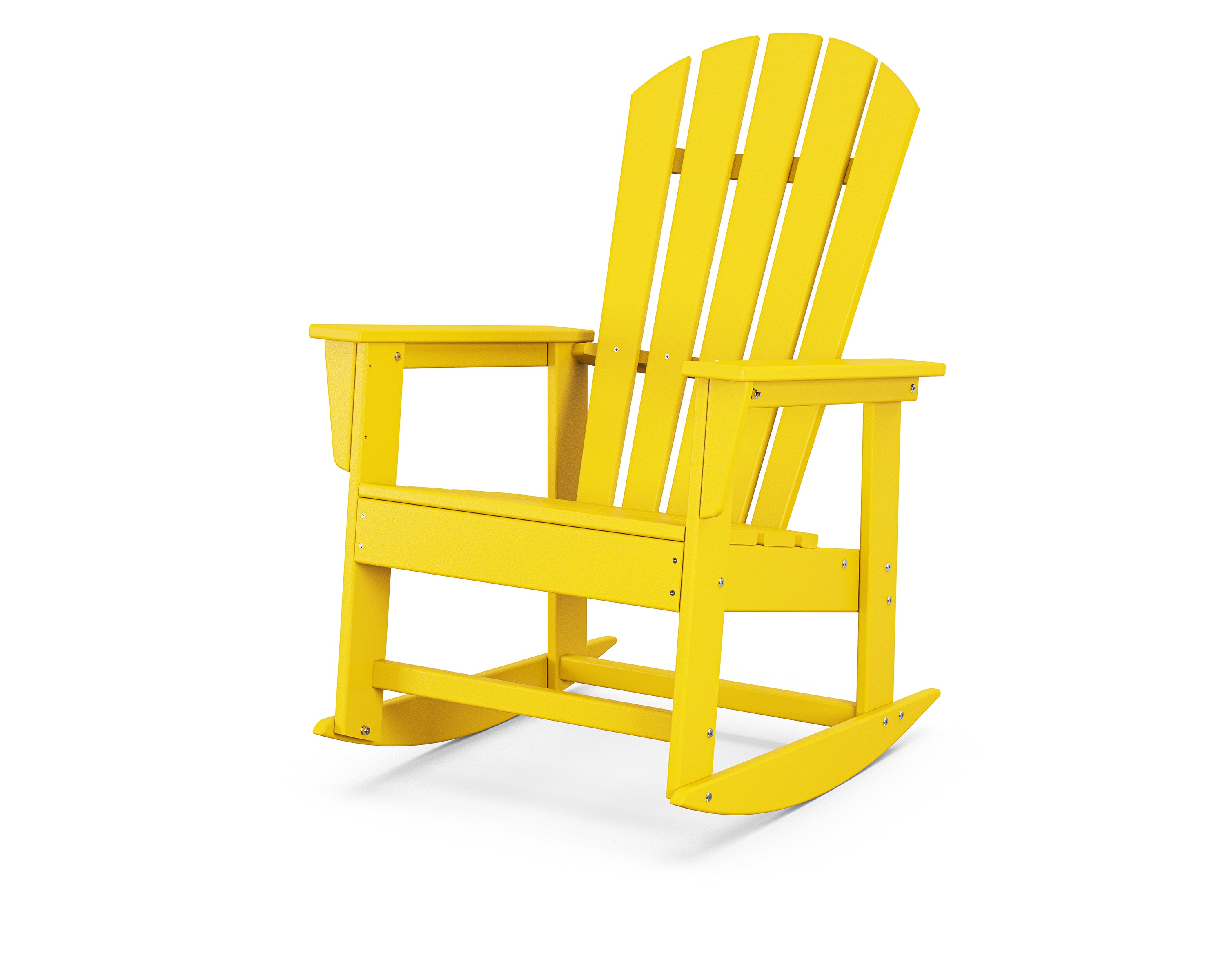 POLYWOOD South Beach Rocking Chair in Lemon