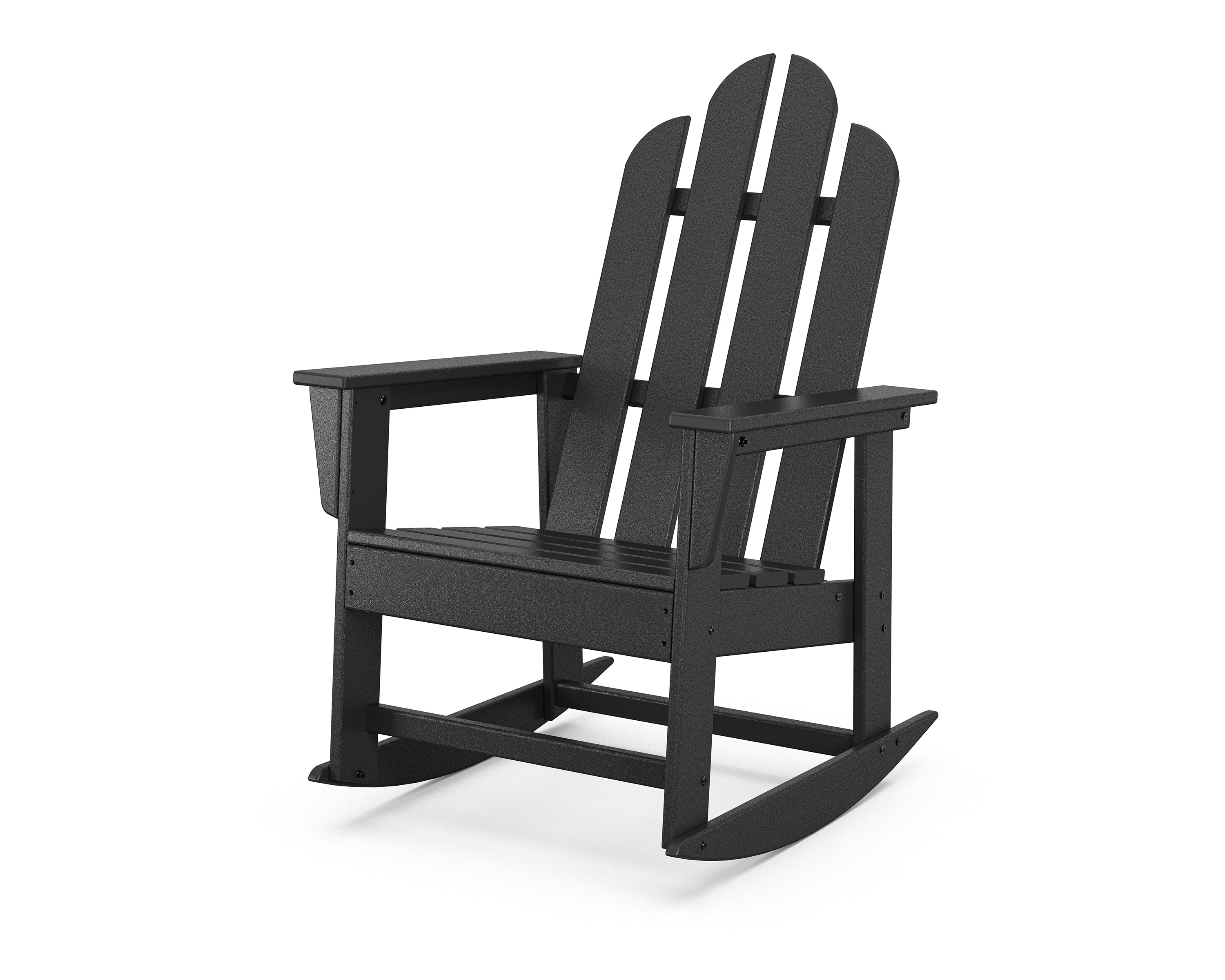 POLYWOOD Long Island Rocking Chair in Black