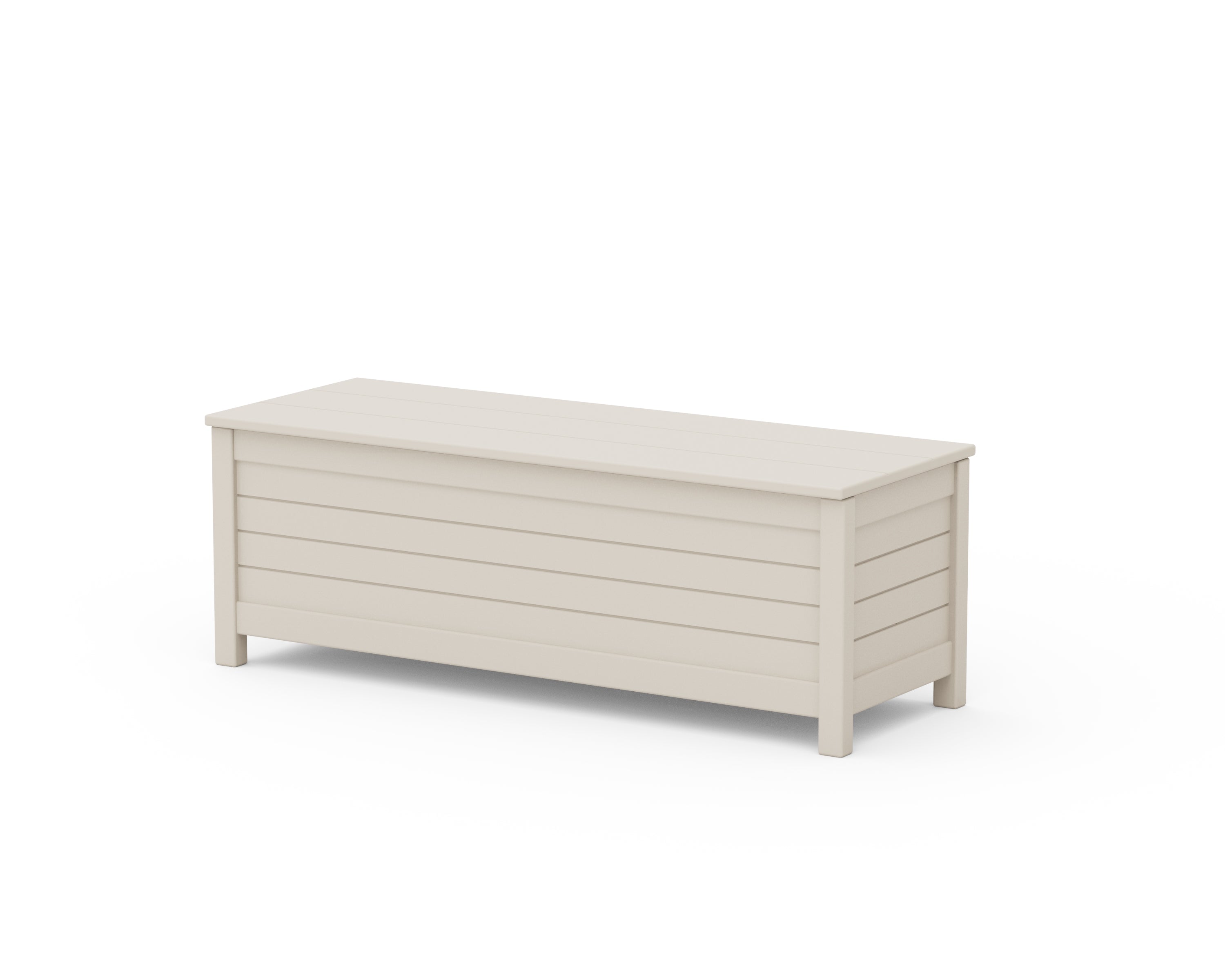 POLYWOOD Nautical 48” Storage Bench in Sand