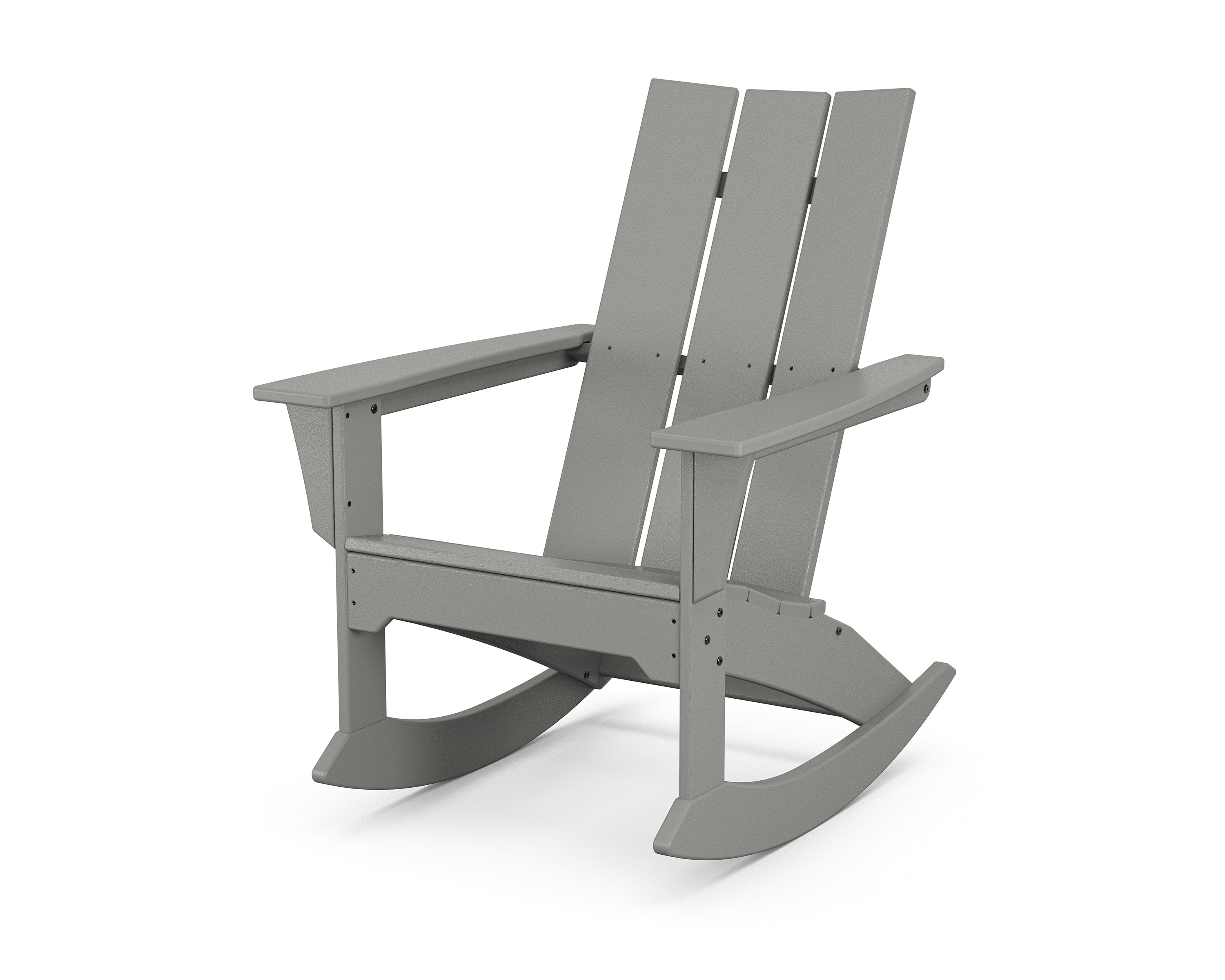 POLYWOOD Modern Adirondack Rocker in Slate Grey