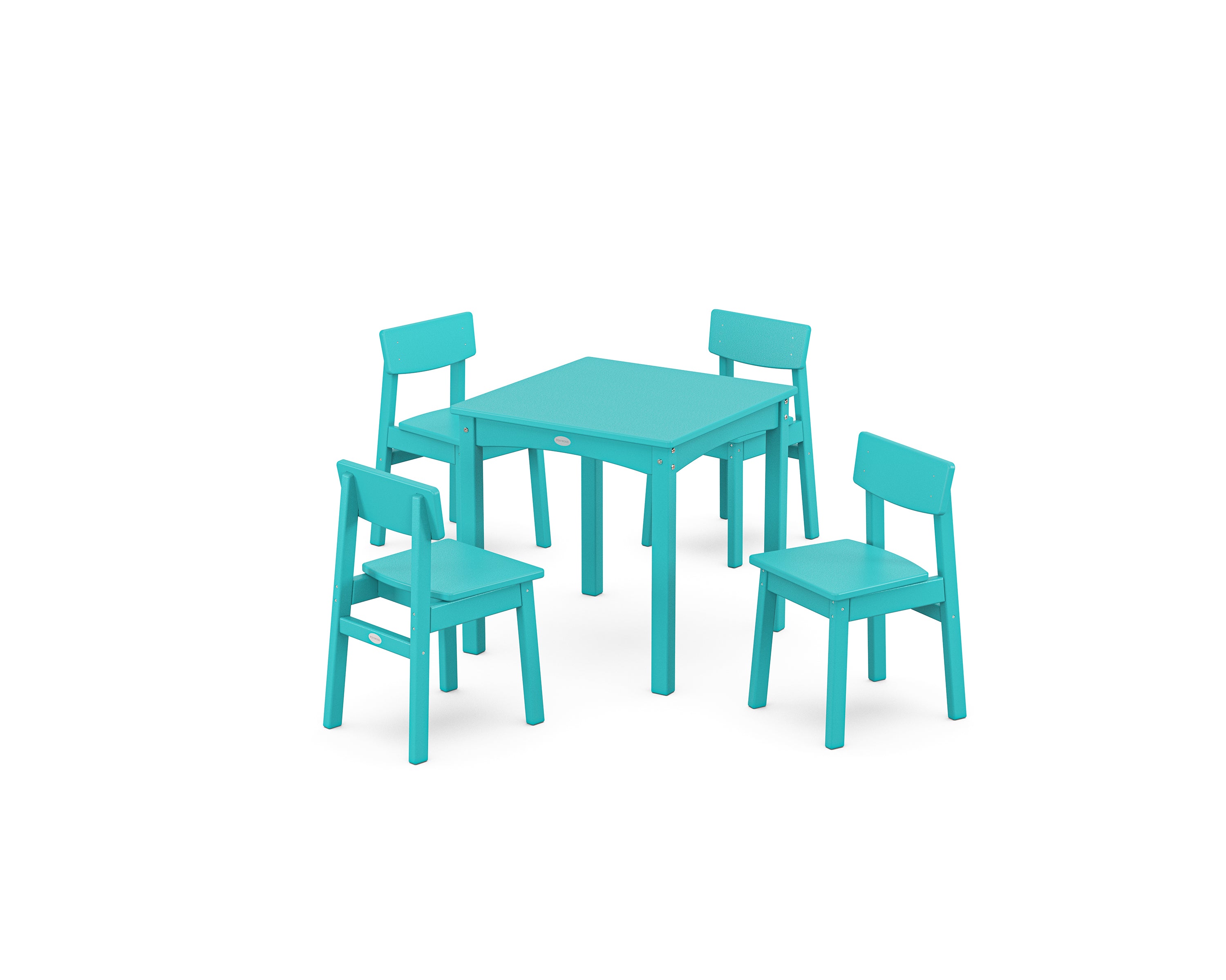 POLYWOOD Modern Studio Kids 5-Piece Dining Set in Aruba