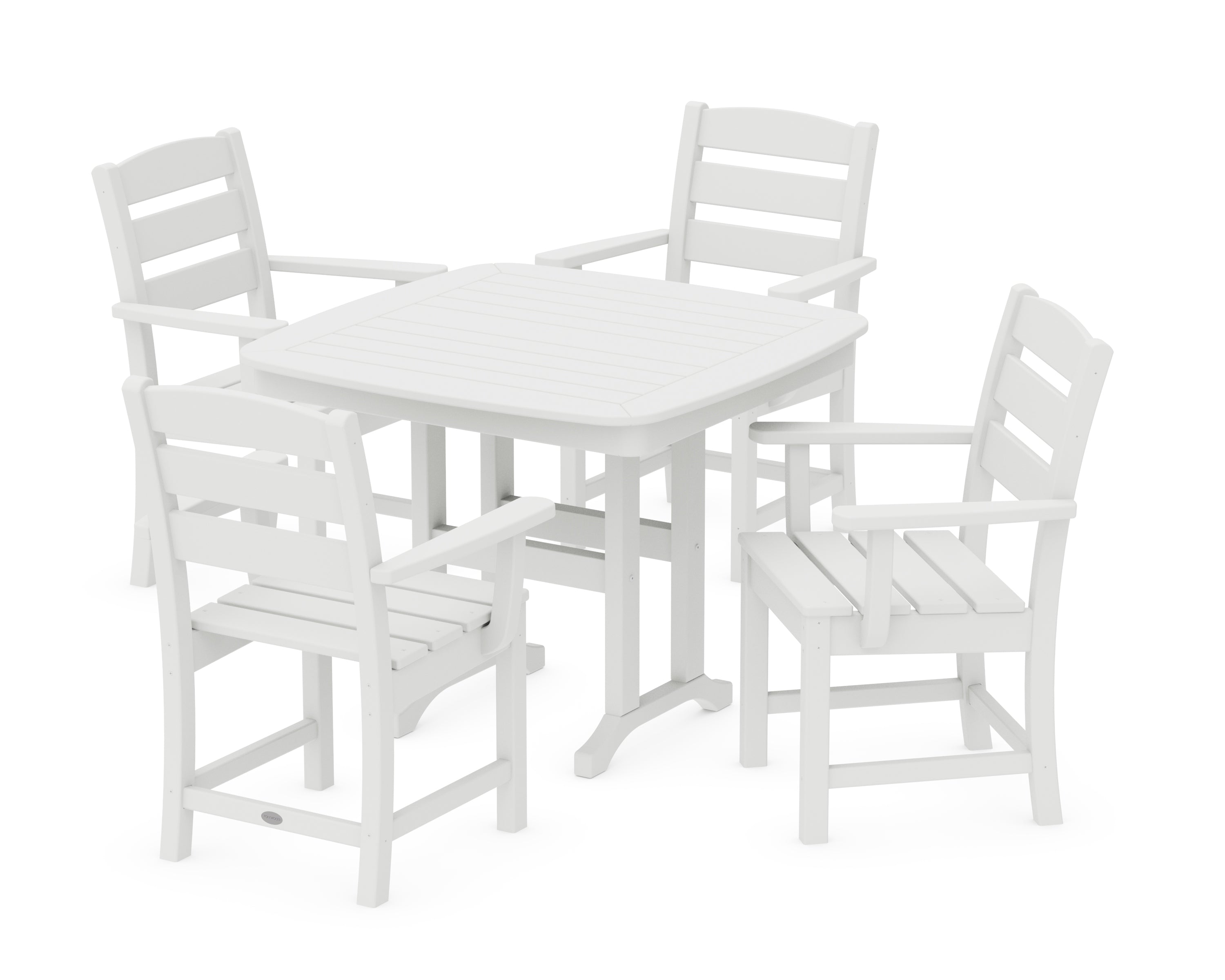 POLYWOOD Lakeside 5-Piece Dining Set in White