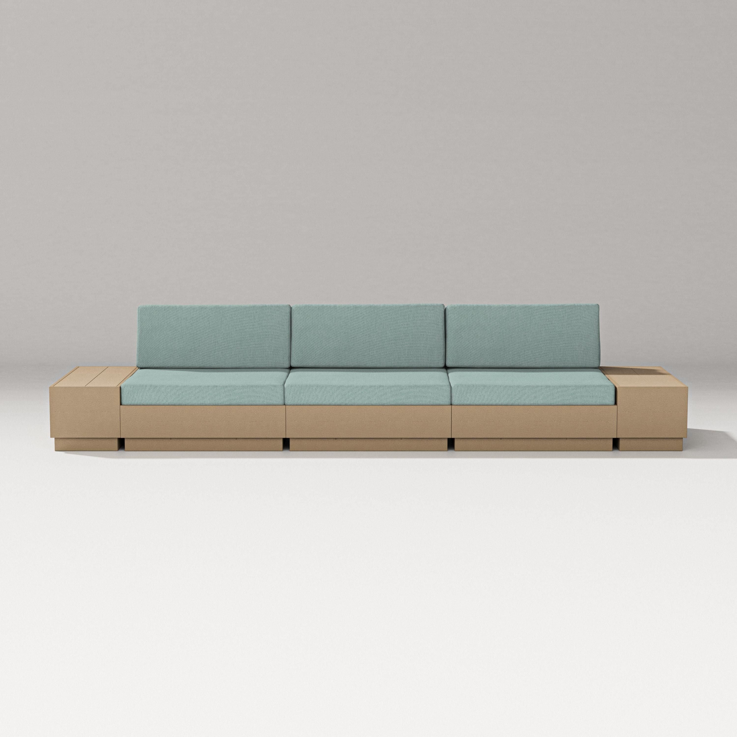 PW Designer Series Elevate Straight Sectional in Vintage Sahara / Glacier Spa