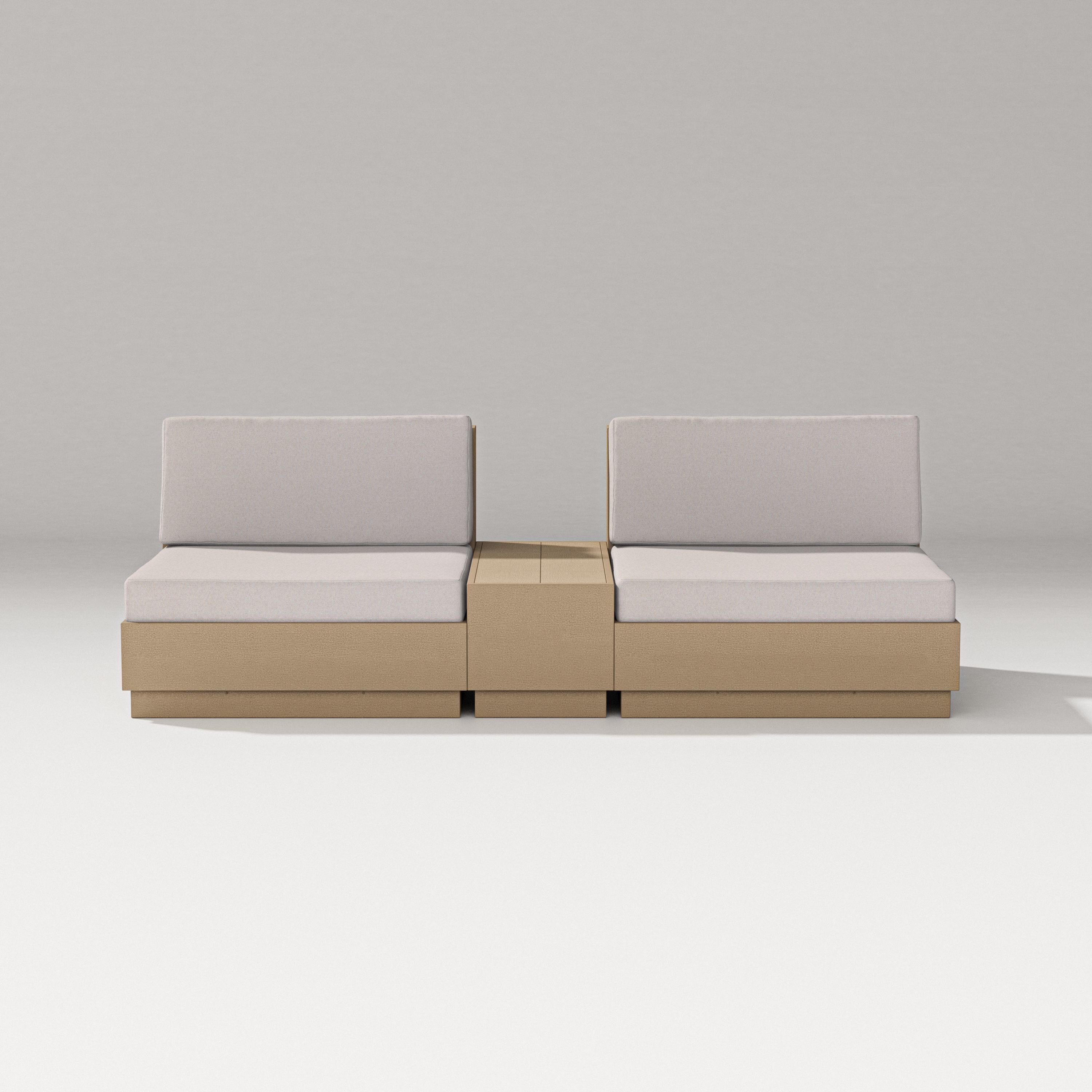 PW Designer Series Elevate Lounge Chair Set in Vintage Sahara / Dune Burlap