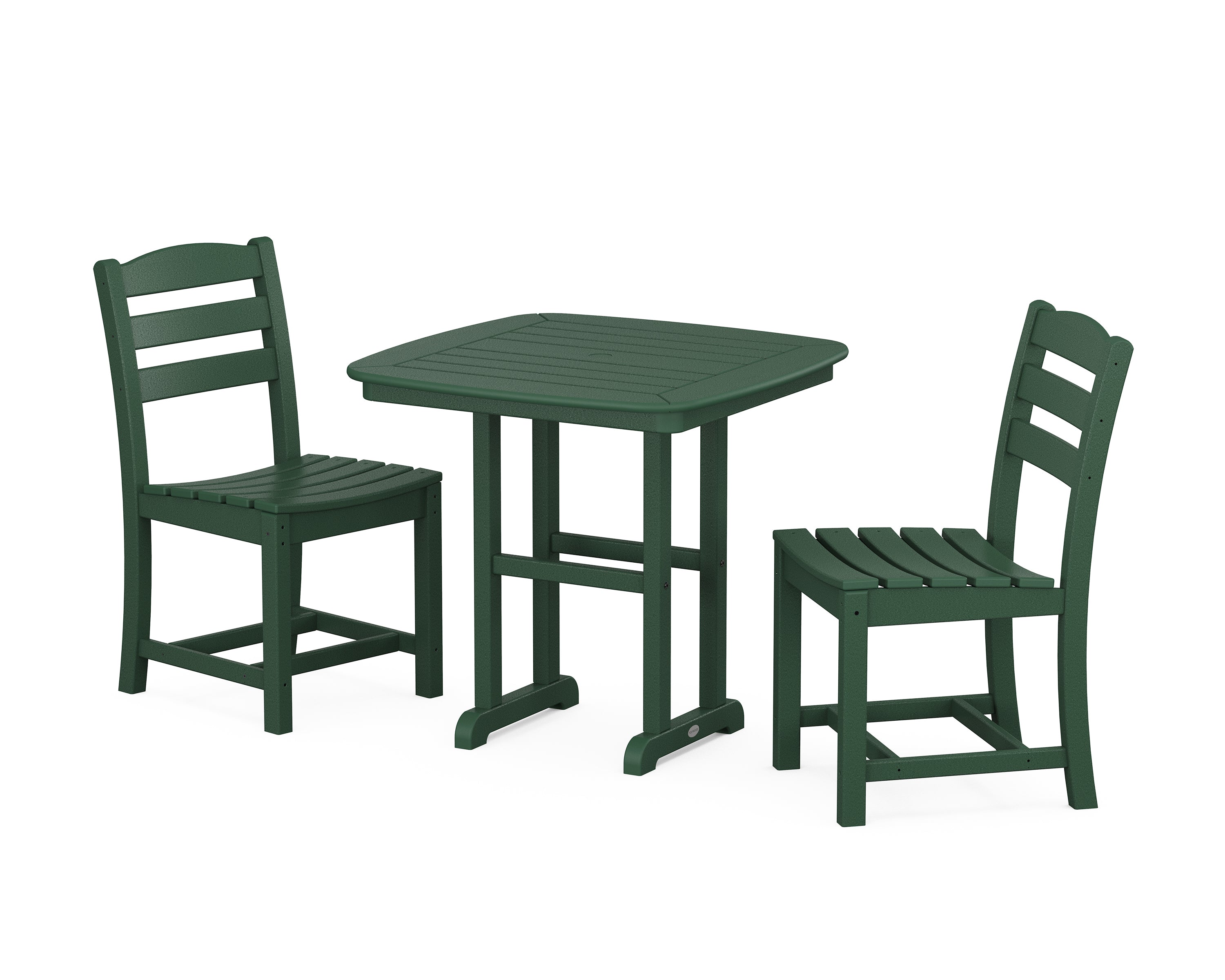 POLYWOOD La Casa Café Side Chair 3-Piece Dining Set in Green