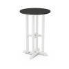 POLYWOOD Contempo 24" Round Counter Table in White / Black