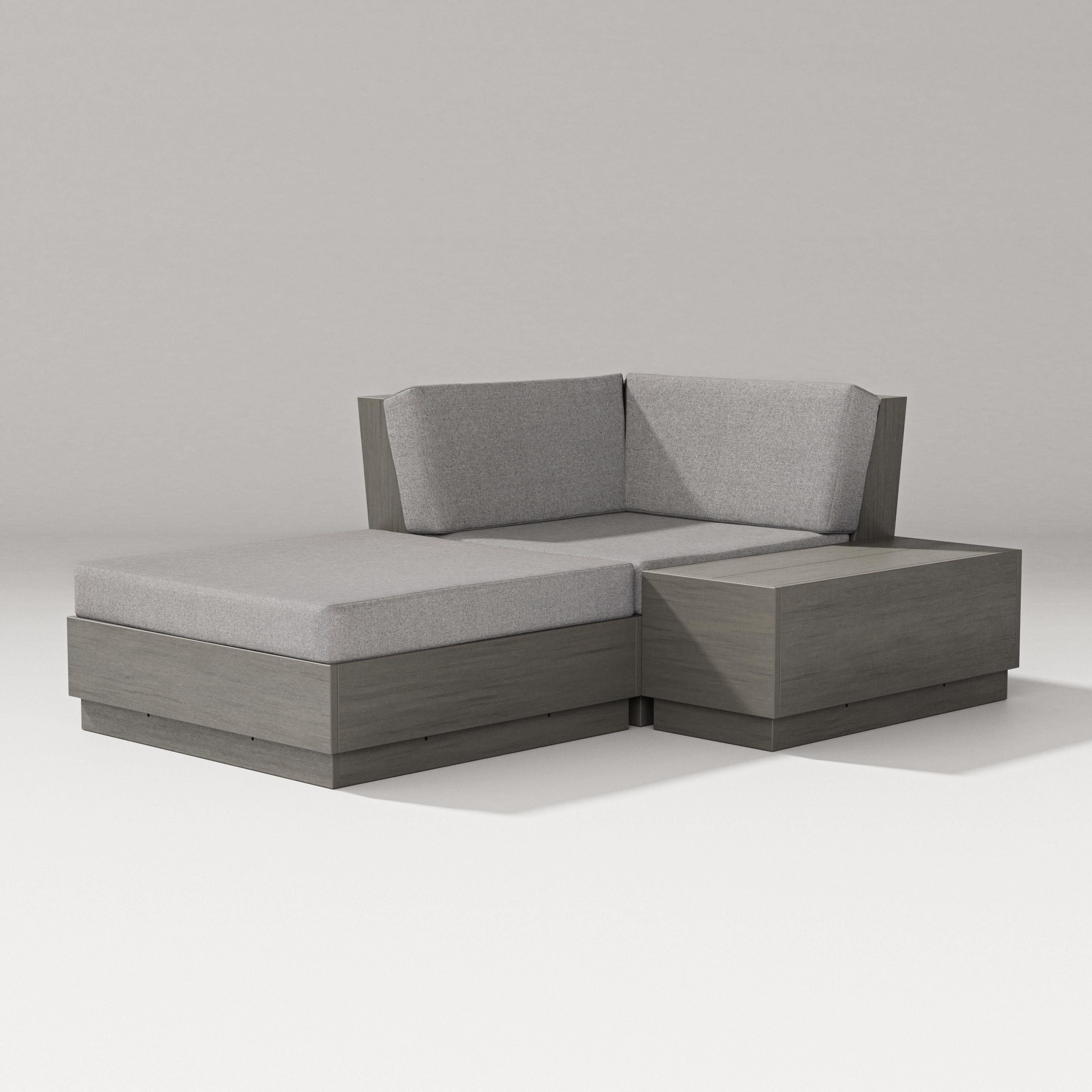 PW Designer Series Elevate Corner Chaise in Driftwood / Grey Mist