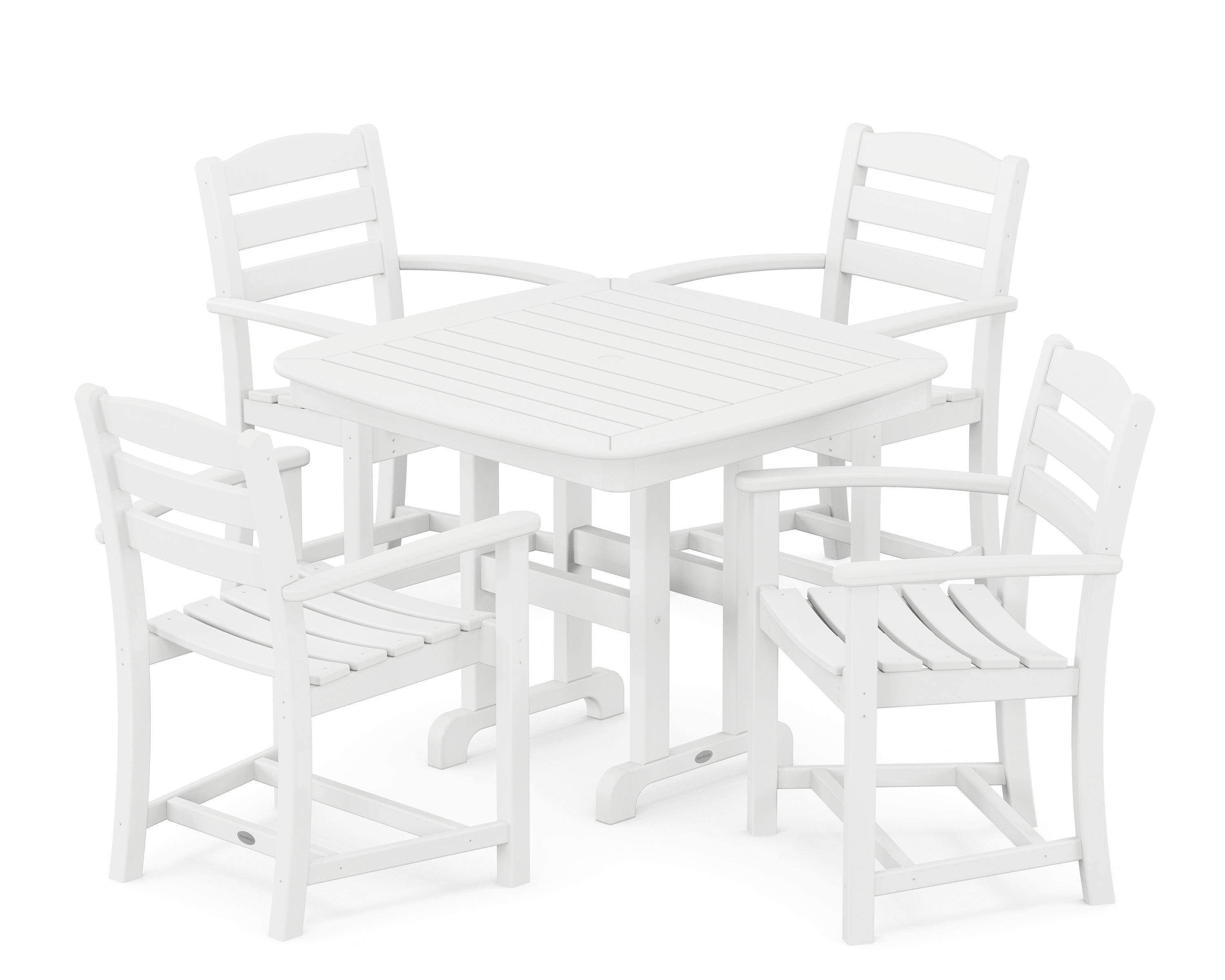 POLYWOOD La Casa Café 5-Piece Dining Set in White