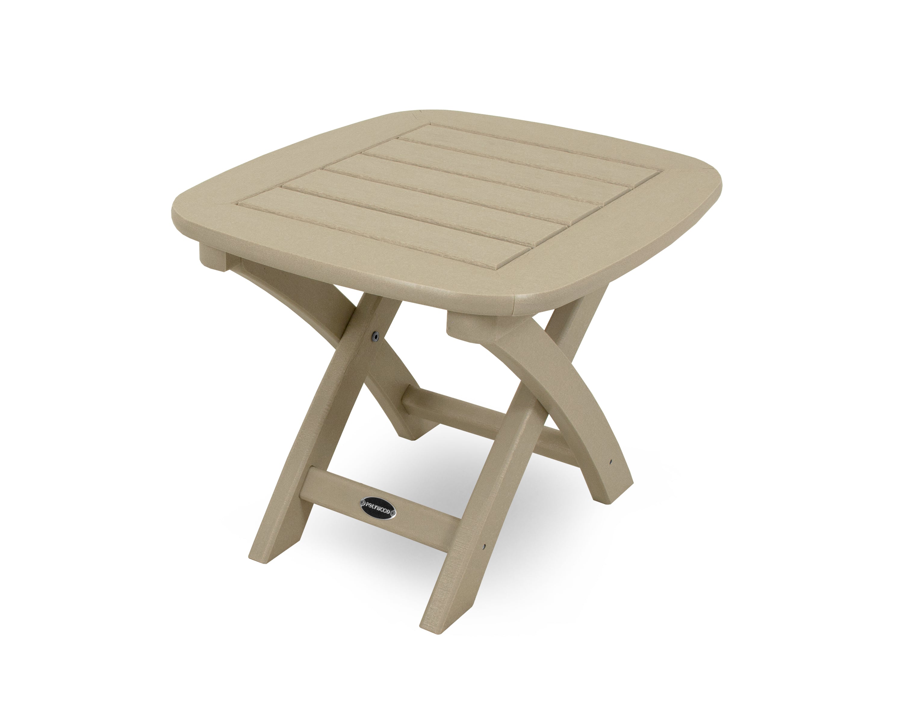 POLYWOOD Nautical 21" x 18" Side Table in Sand