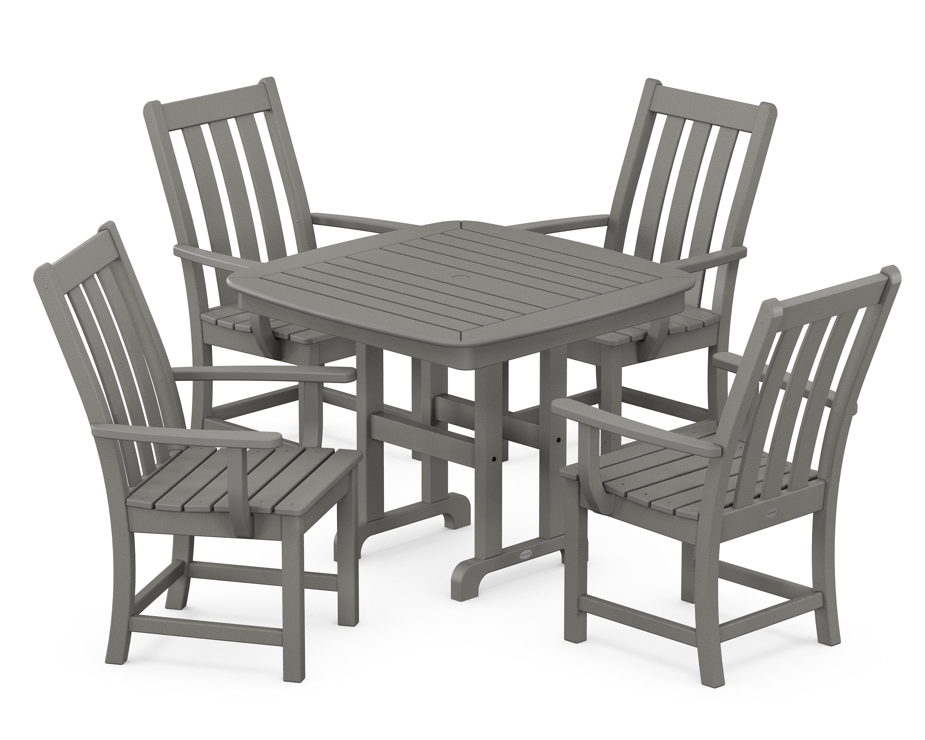 POLYWOOD® Vineyard 5-Piece Dining Set in Slate Grey