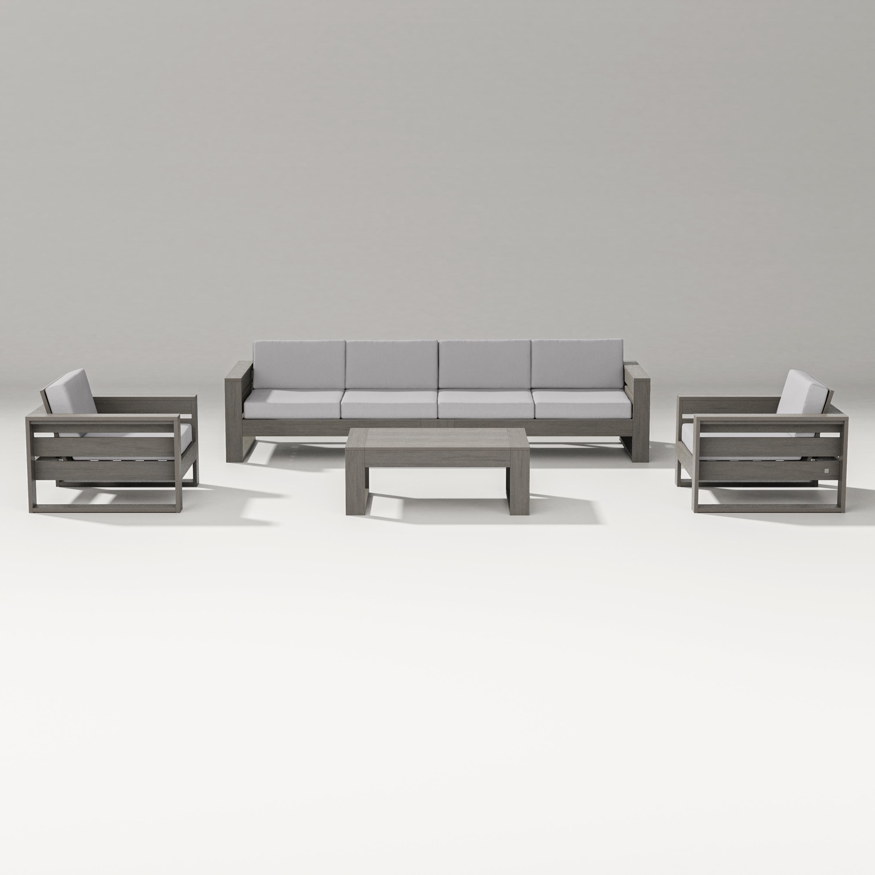 PW Designer Series Latitude 5-Piece Lounge Sofa Set in Driftwood / Granite