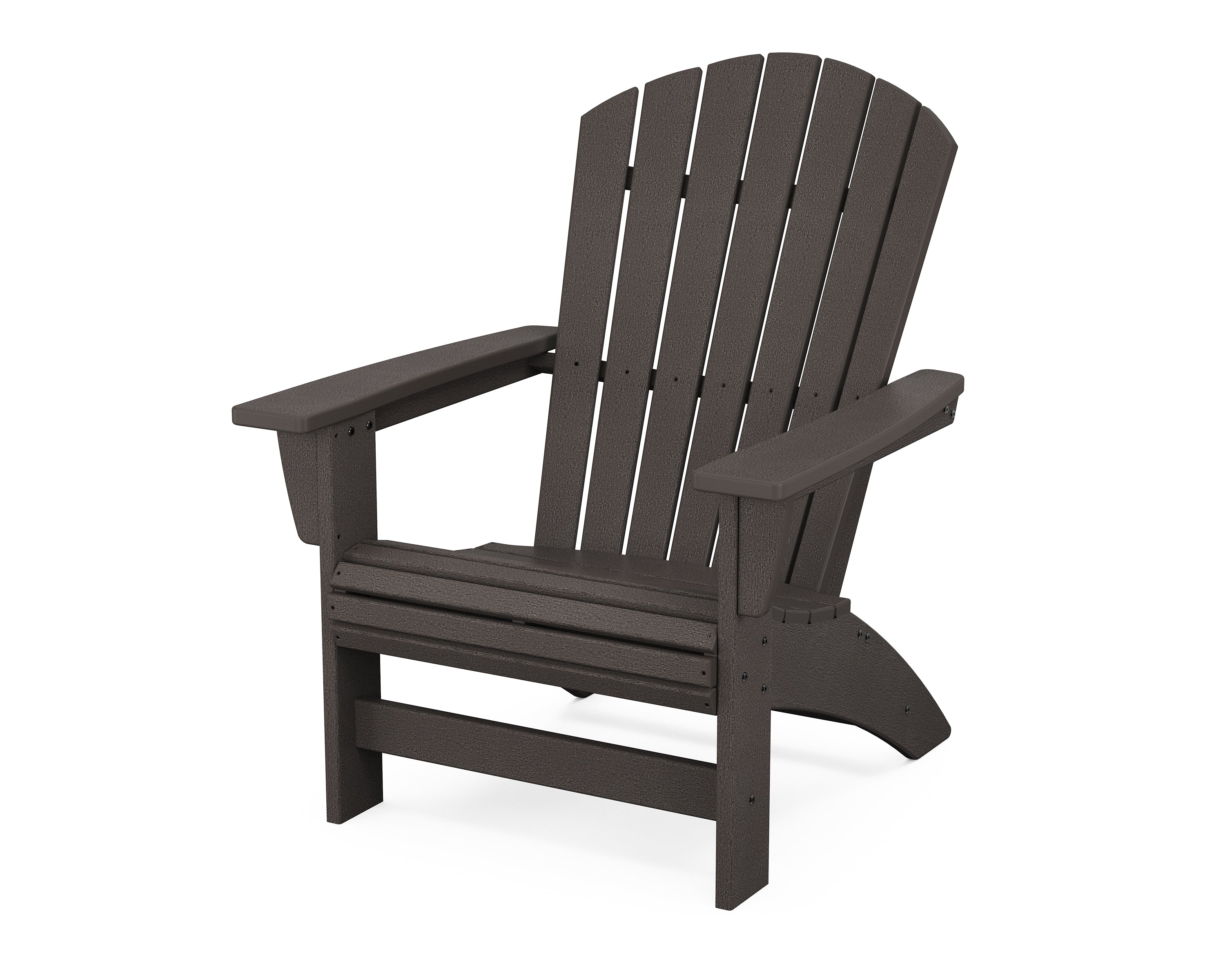 POLYWOOD Nautical Grand Adirondack Chair in Vintage Coffee