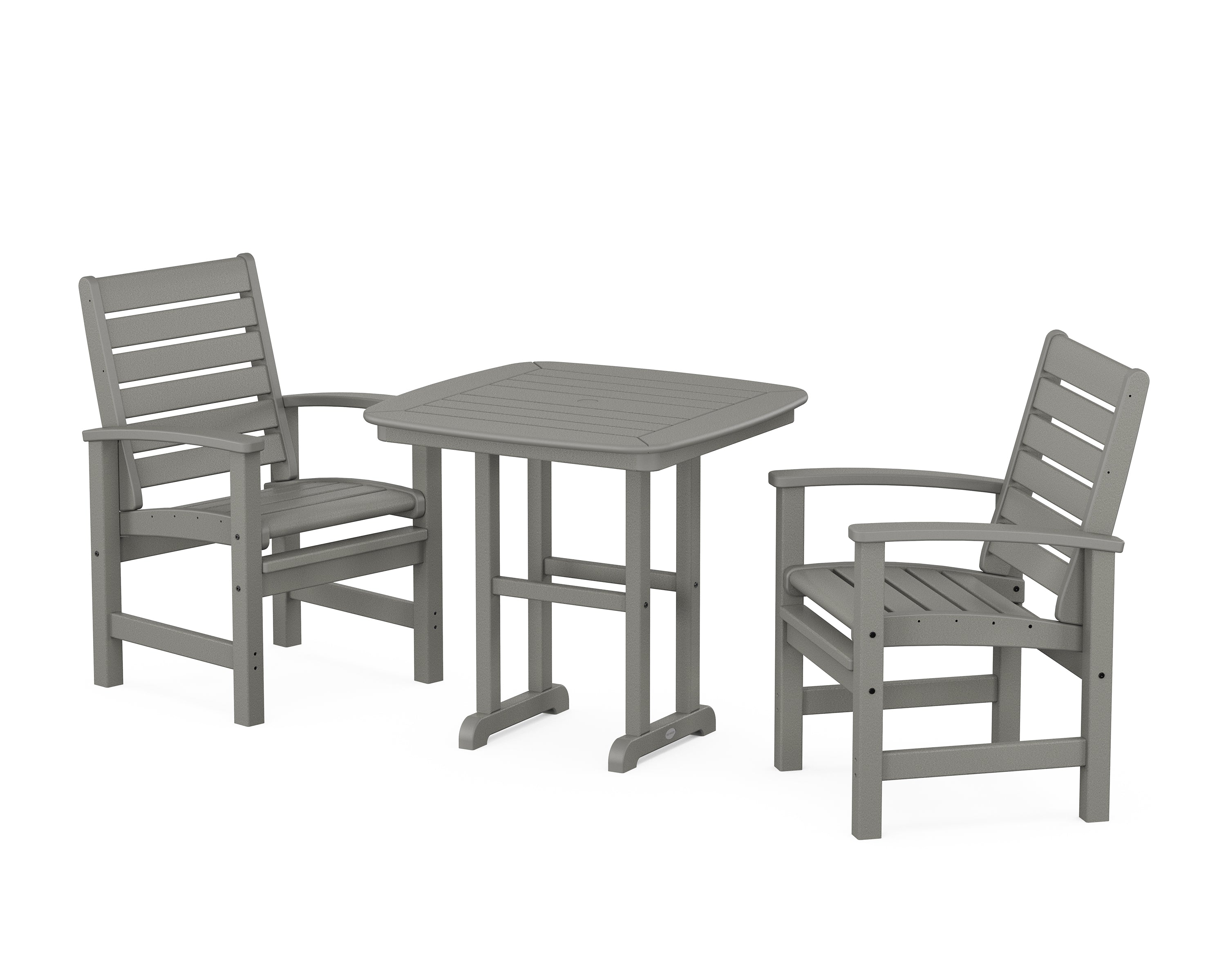 POLYWOOD Signature 3-Piece Dining Set in Slate Grey