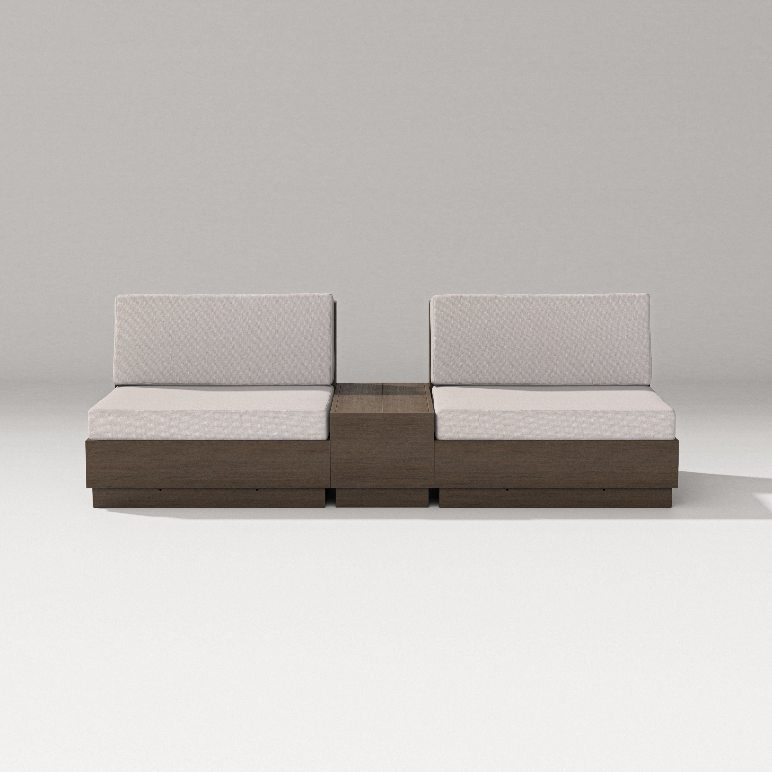 PW Designer Series Elevate Lounge Chair Set in Kona / Dune Burlap