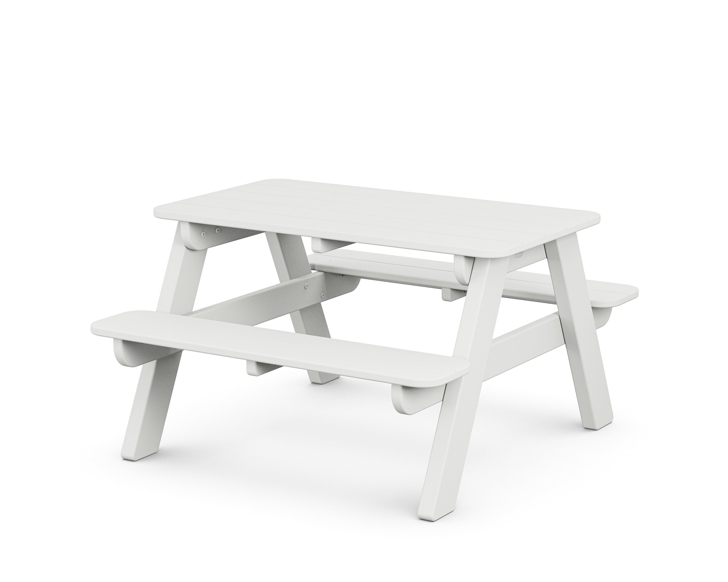 POLYWOOD Kids Outdoor Picnic Table in White