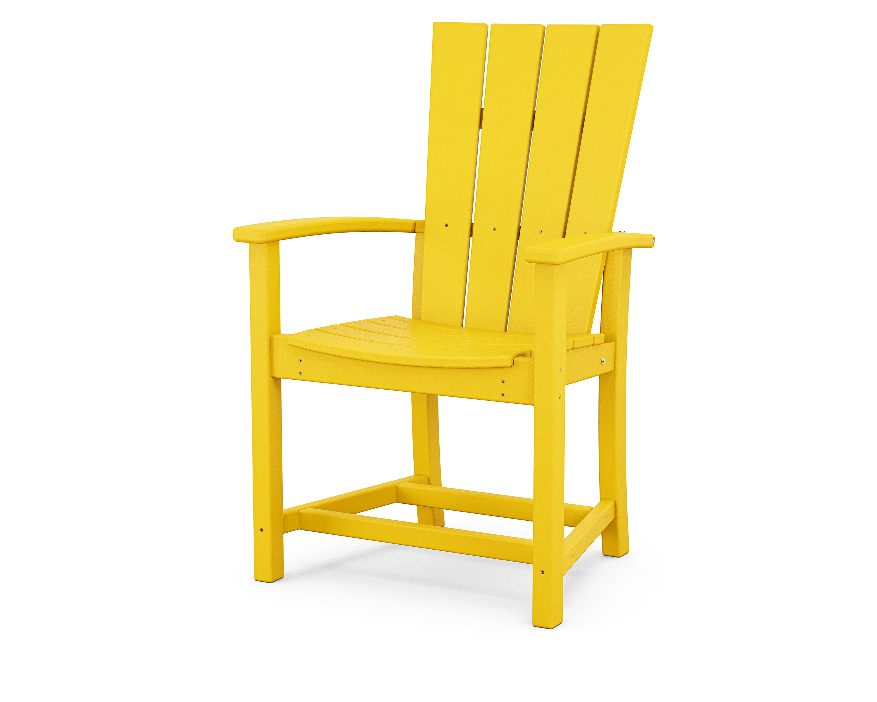 POLYWOOD Quattro Adirondack Dining Chair in Lemon