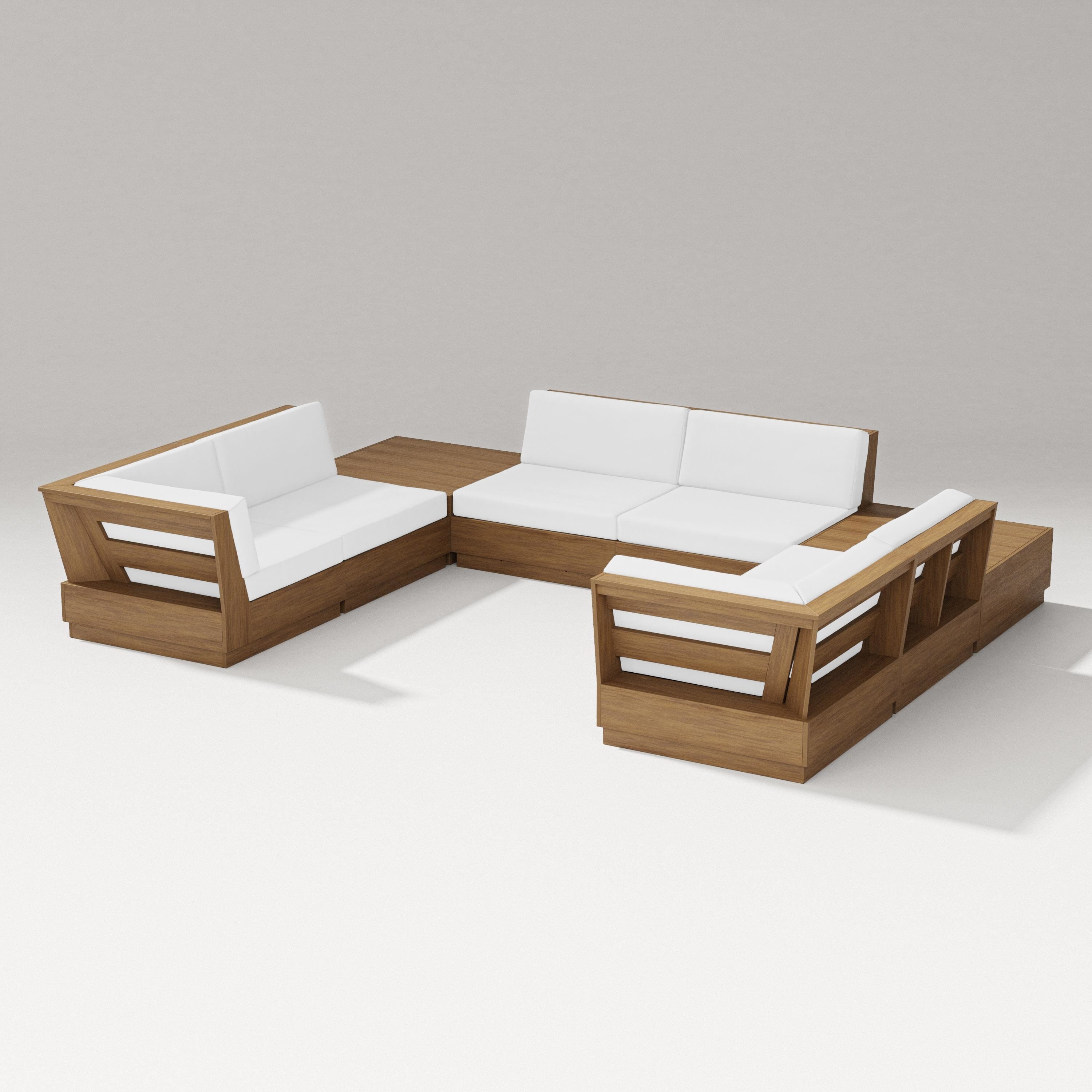 PW Designer Series Elevate 8-Piece U-Shaped Sectional in Natural / Natural