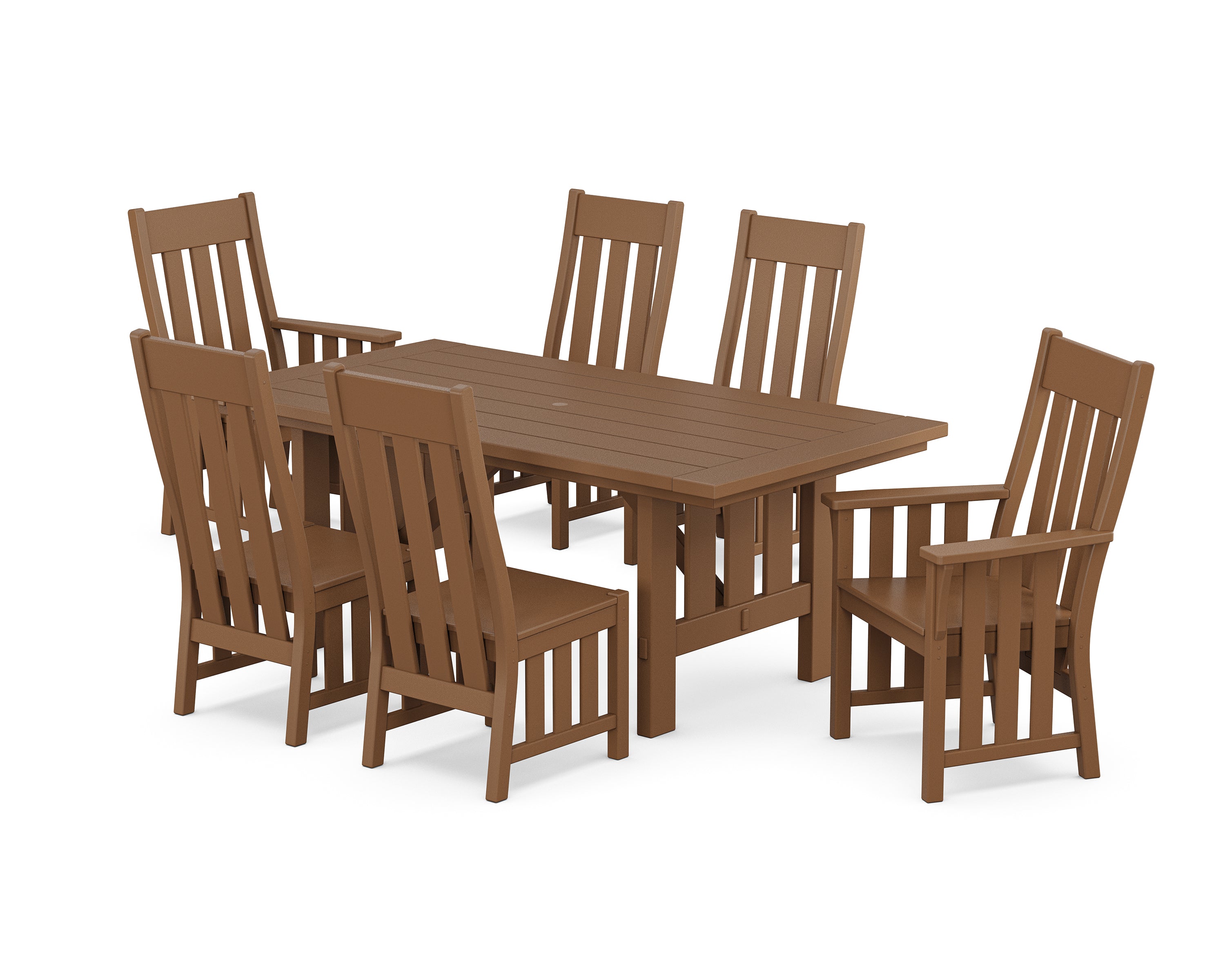 Martha Stewart by POLYWOOD Acadia 7-Piece Dining Set in Teak