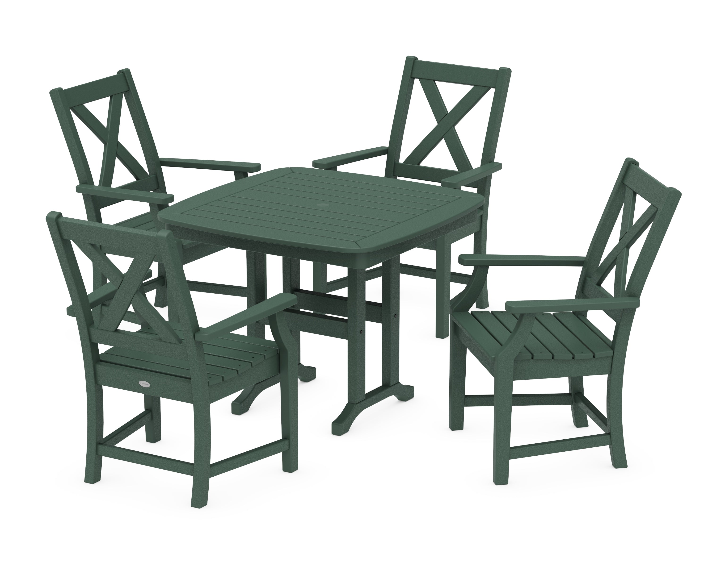 POLYWOOD Braxton 5-Piece Dining Set in Green