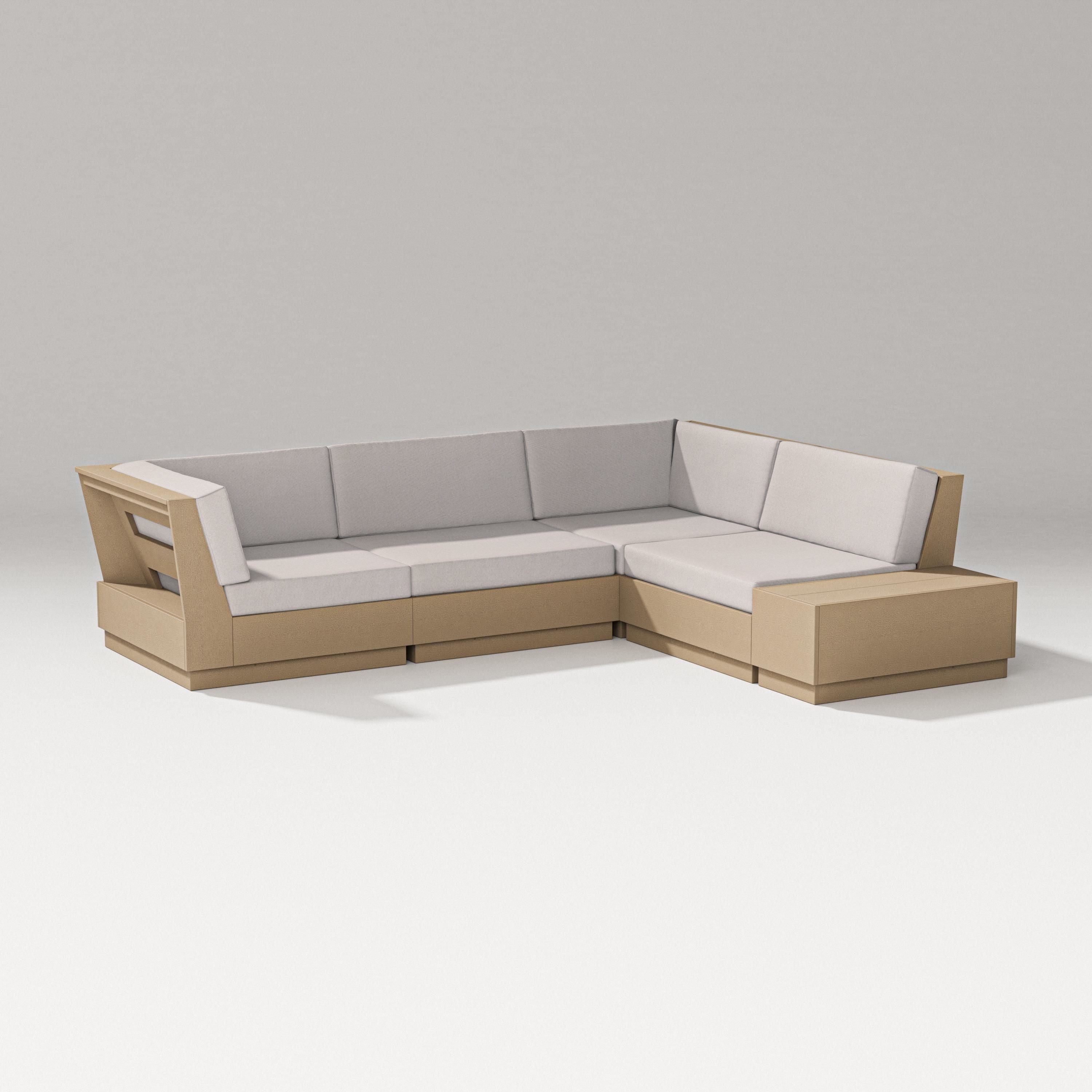 PW Designer Series Elevate Corner Sectional in Vintage Sahara / Dune Burlap