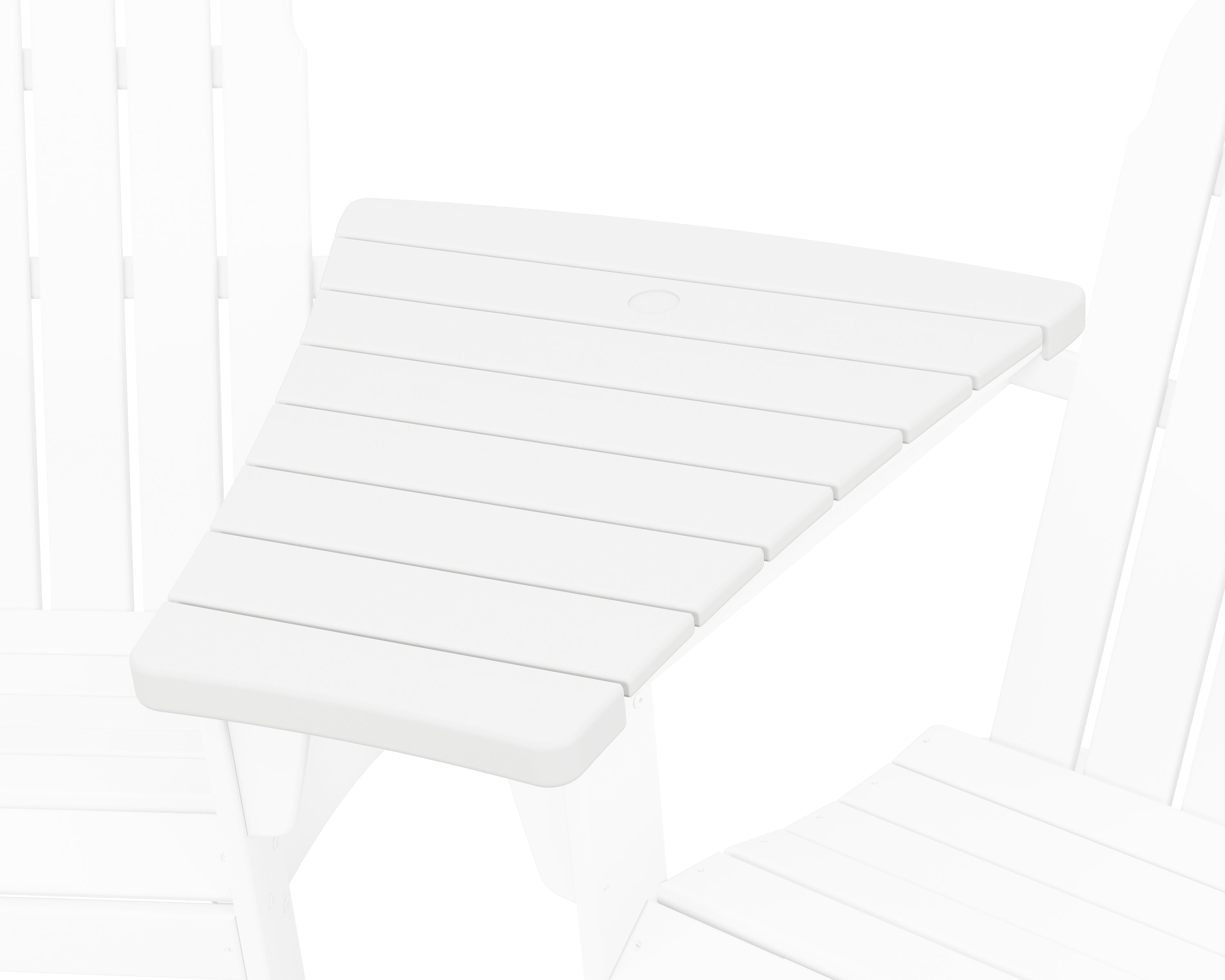 POLYWOOD 400 Series Angled Adirondack Connecting Table in White