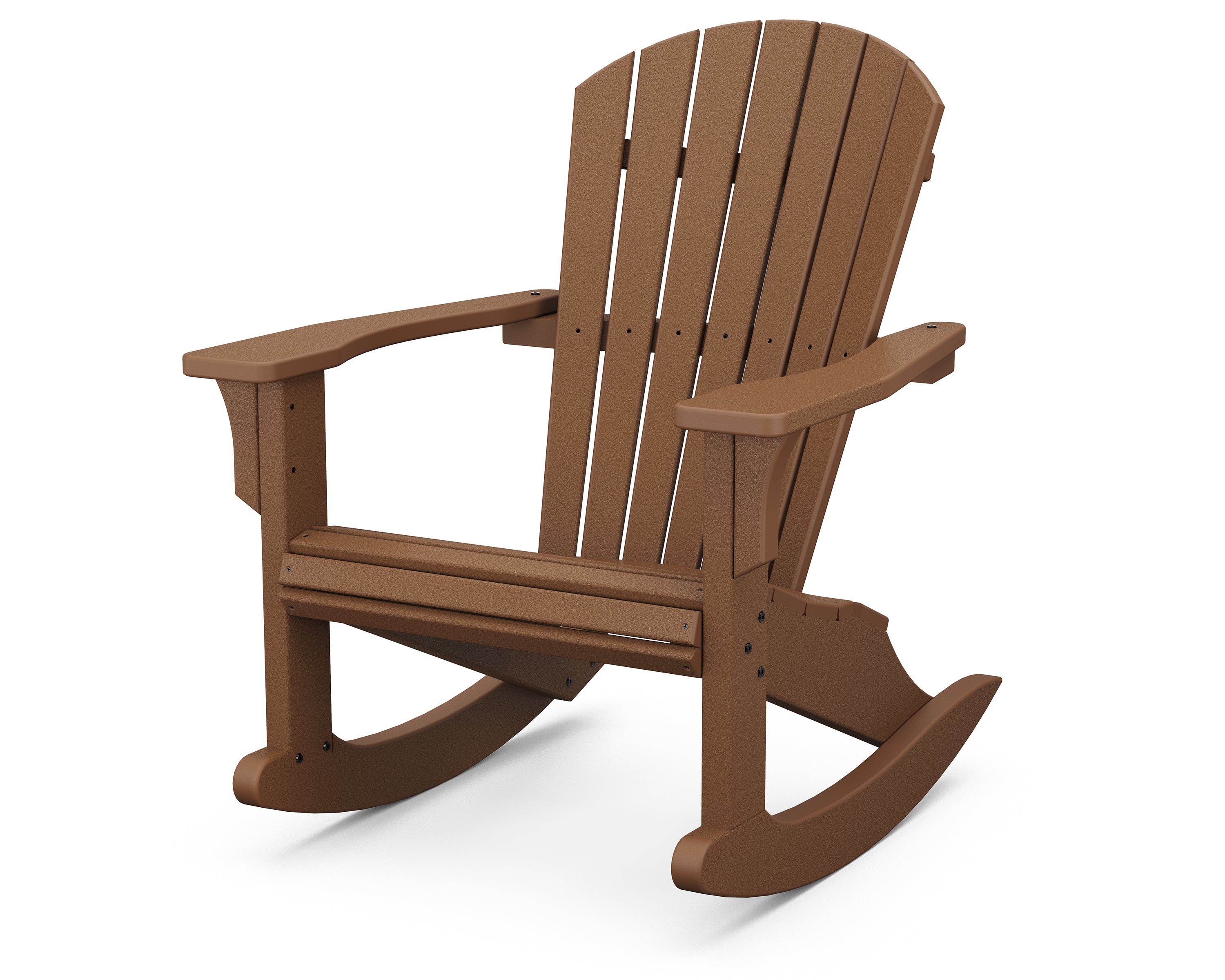 POLYWOOD Seashell Rocking Chair in Teak