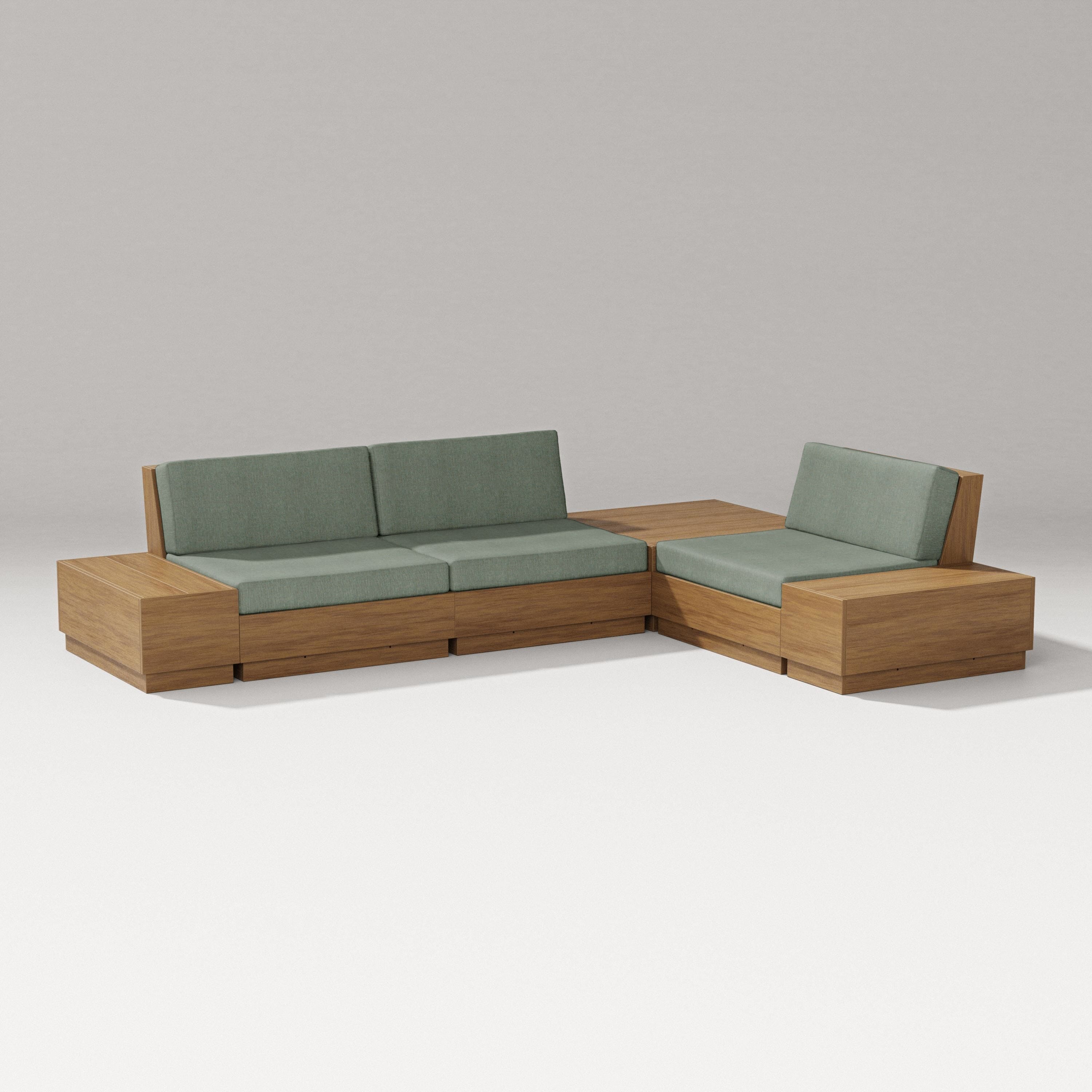 PW Designer Series Elevate 6-Piece Corner Sectional in Natural / Cast Sage